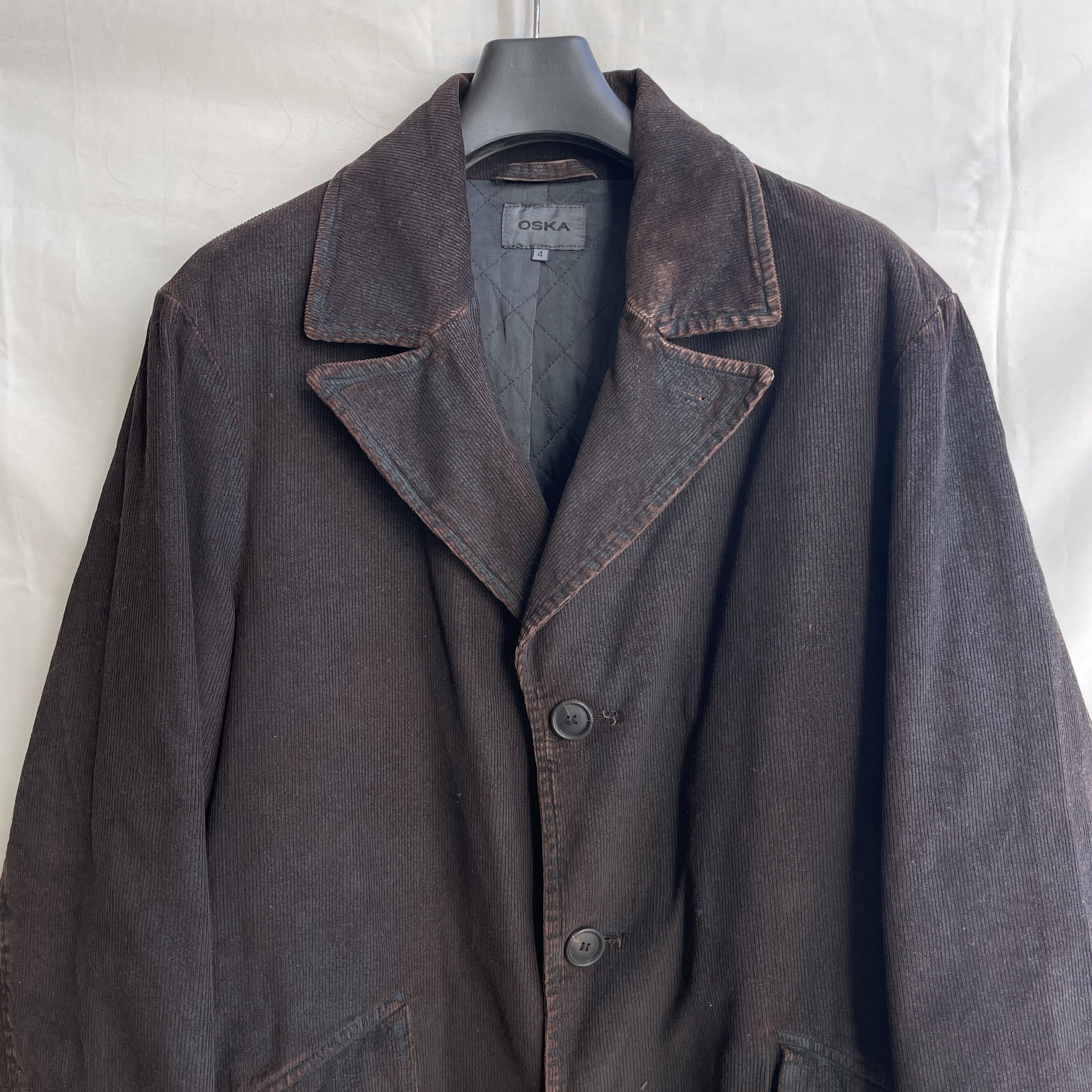 Other Vintage OSKA Rubberized Corduroy Burgundy Brown Coat Size US XL / EU 56 / 4 - 4 Thumbnail