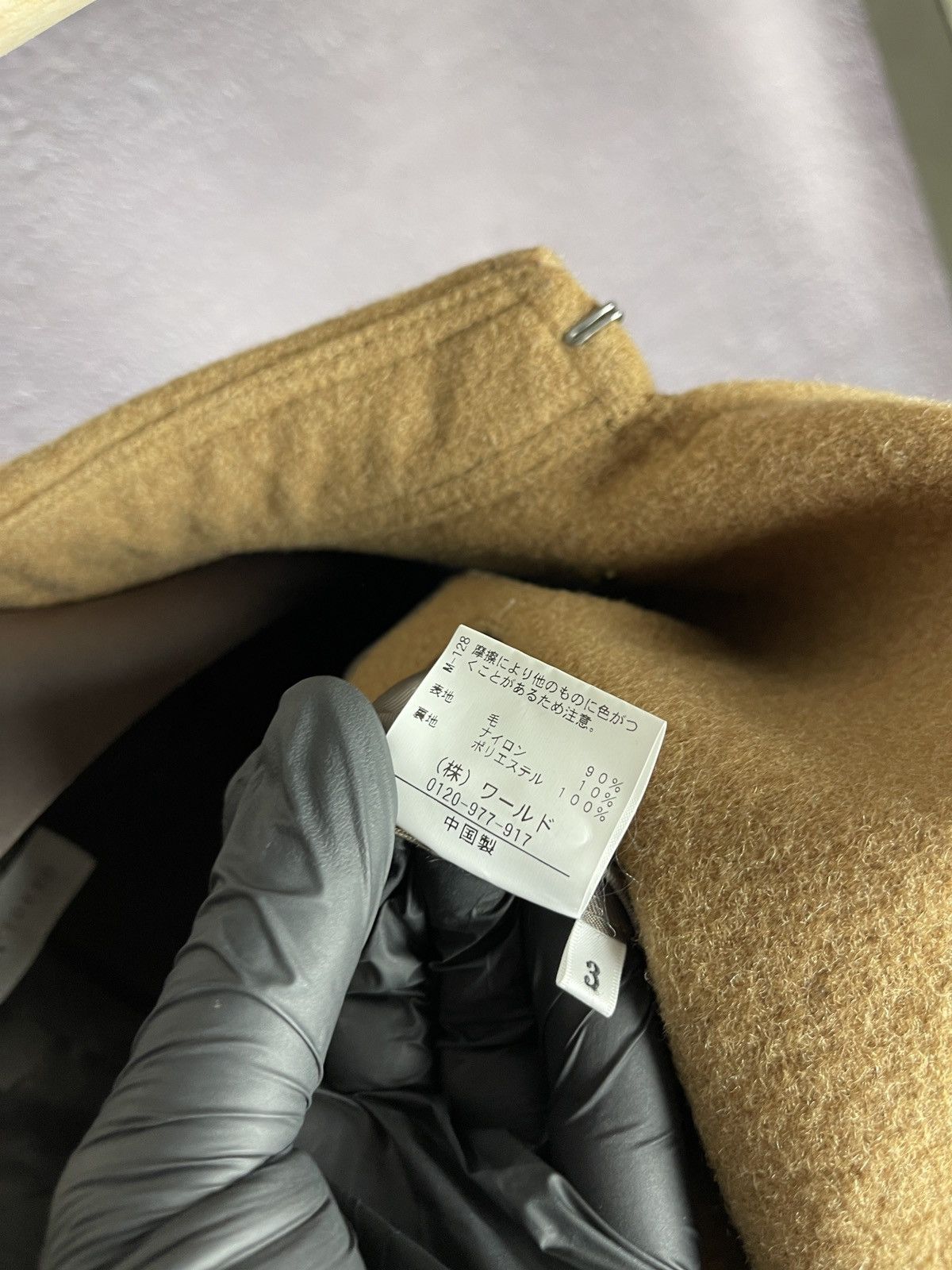 Japanese Brand Takeo Kikuchi Tokyo beige double breasted wool pea coat Size US L / EU 52-54 / 3 - 14 Thumbnail