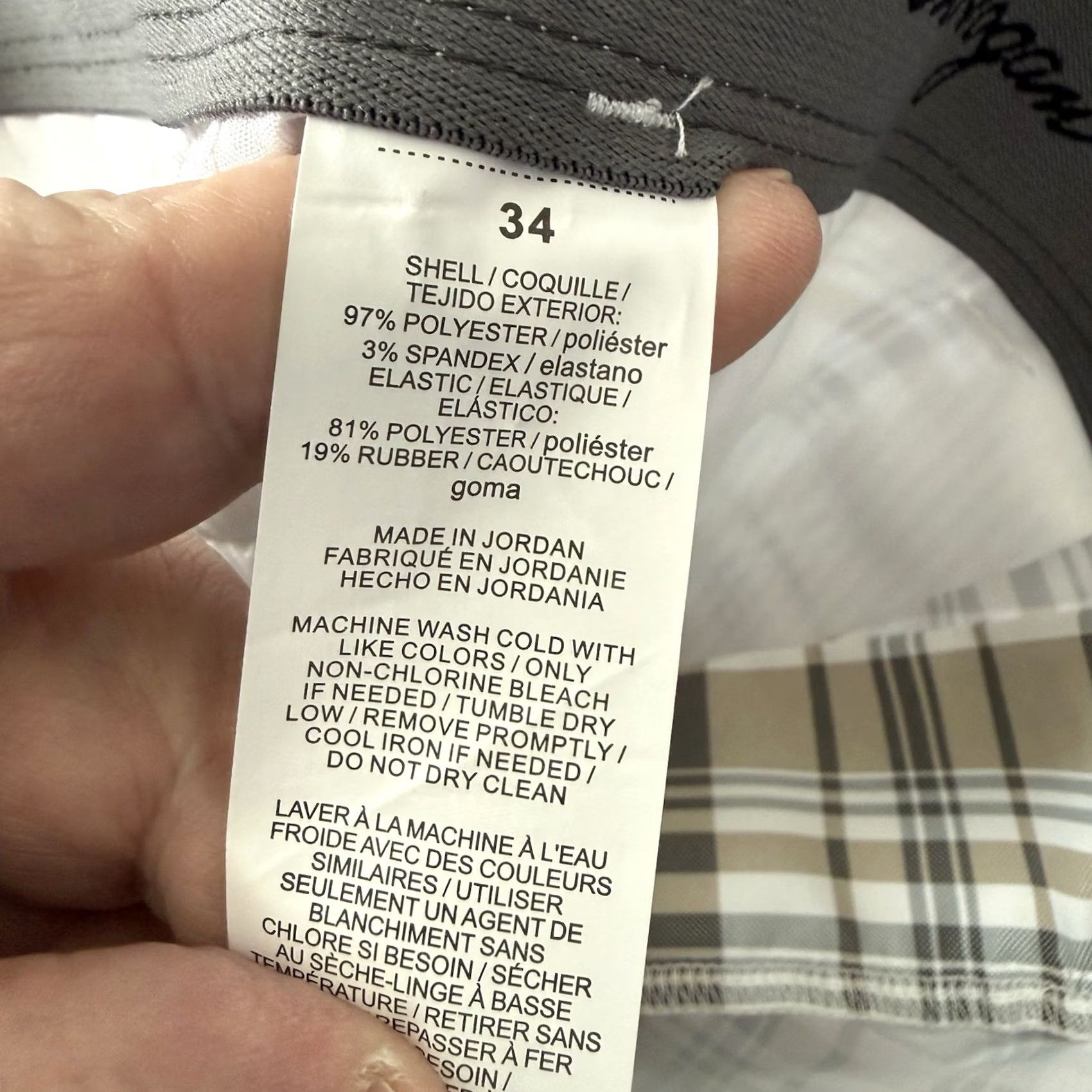 Hogan Ben Hogan Golf Shorts Mens 34 Khaki Plaid Performance Stretch 10” Inseam LOUD Size US 34 / EU 50 - 4 Thumbnail