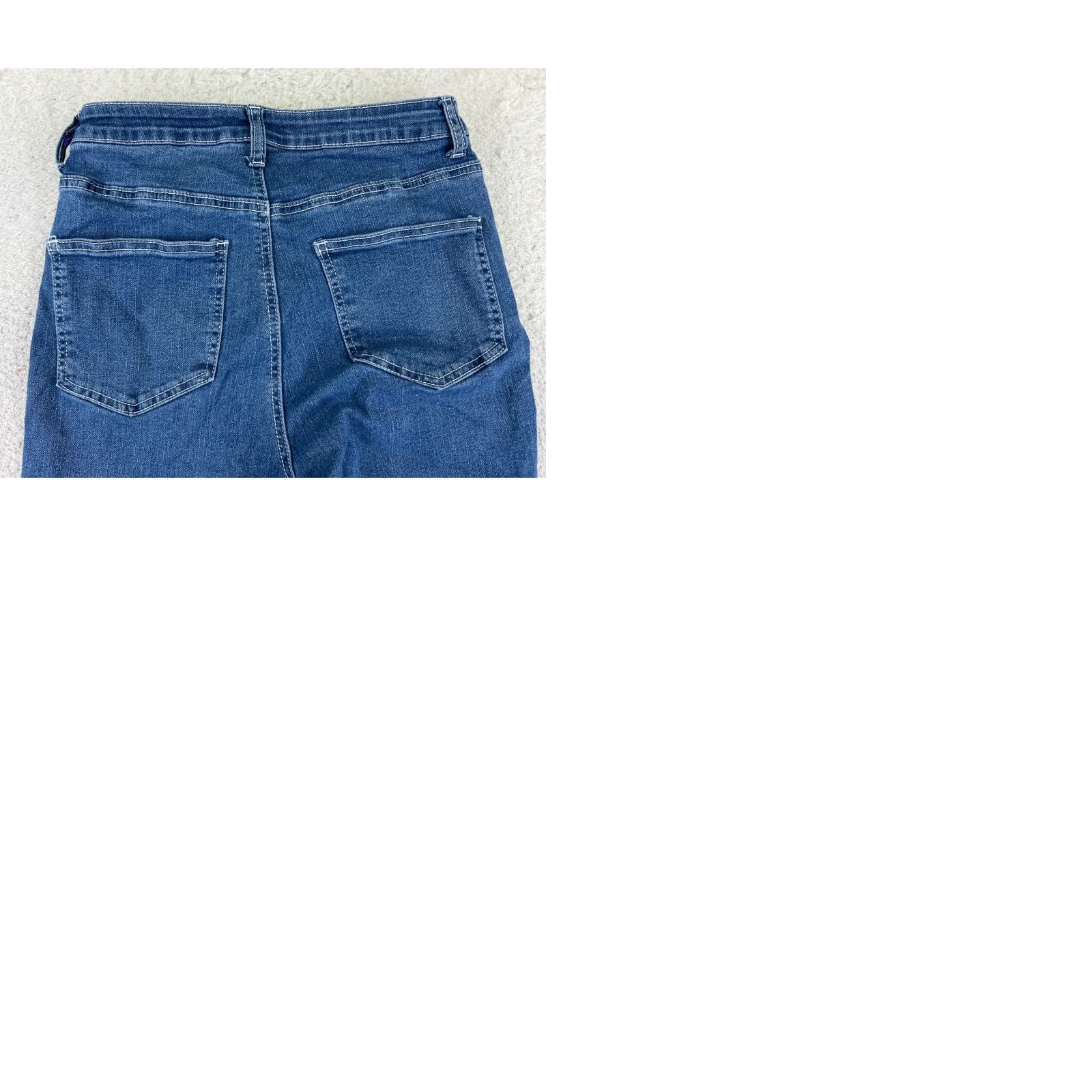 Shein SheIn Jeans Women Flared Denim 24x31 Medium Blue Cotton Blend 5-Pocket Design High Rise Women's Regular Jeans Mode American Western 90s Size 32" / US 10 / IT 46 - 10 Thumbnail