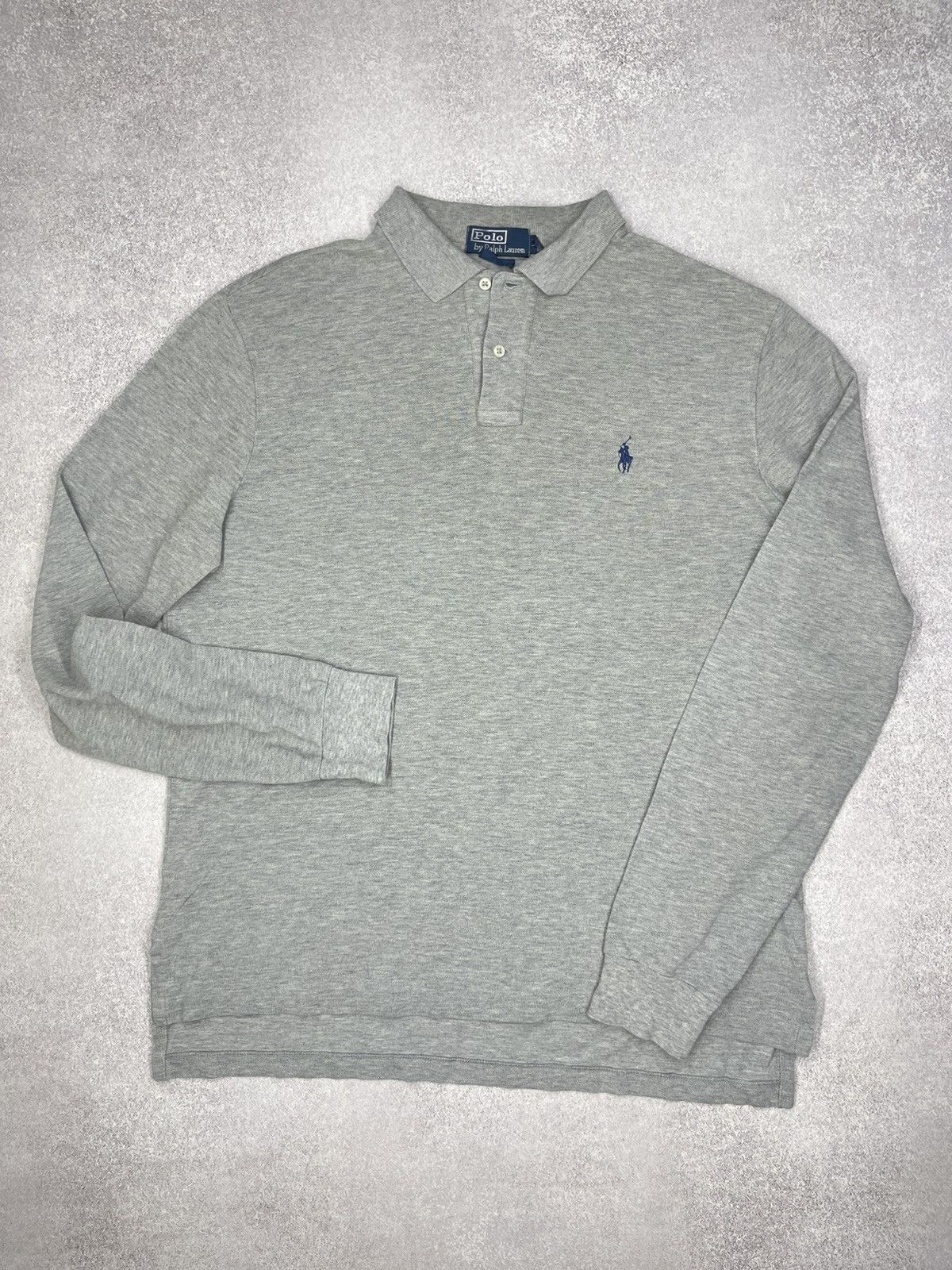 Polo Ralph Lauren Vintage Polo Ralph Lauren Rugby Polo Longsleeve Grey Y2K Size US L / EU 52-54 / 3 - 2 Thumbnail