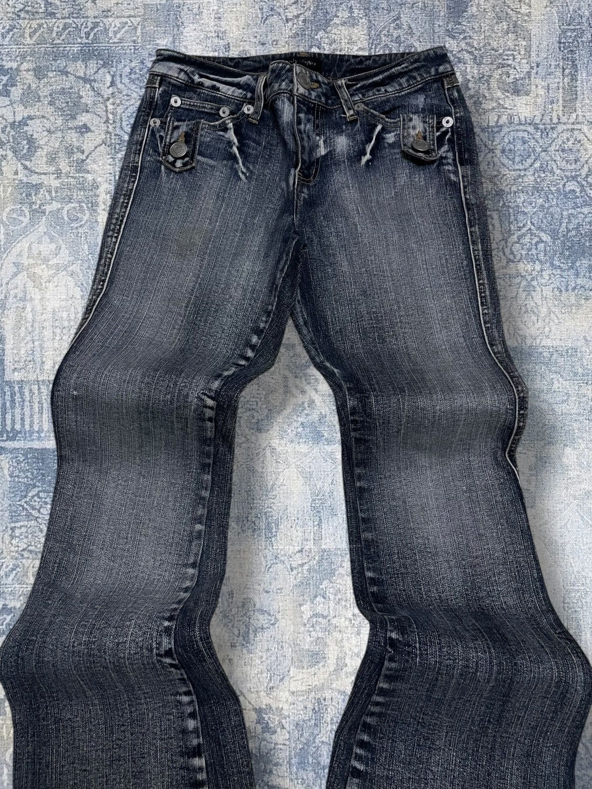 Japanese Brand Vintage 1990s Japan Designer Daily Topic Hot Flared Denim Size US 28 / EU 44 - 4 Thumbnail