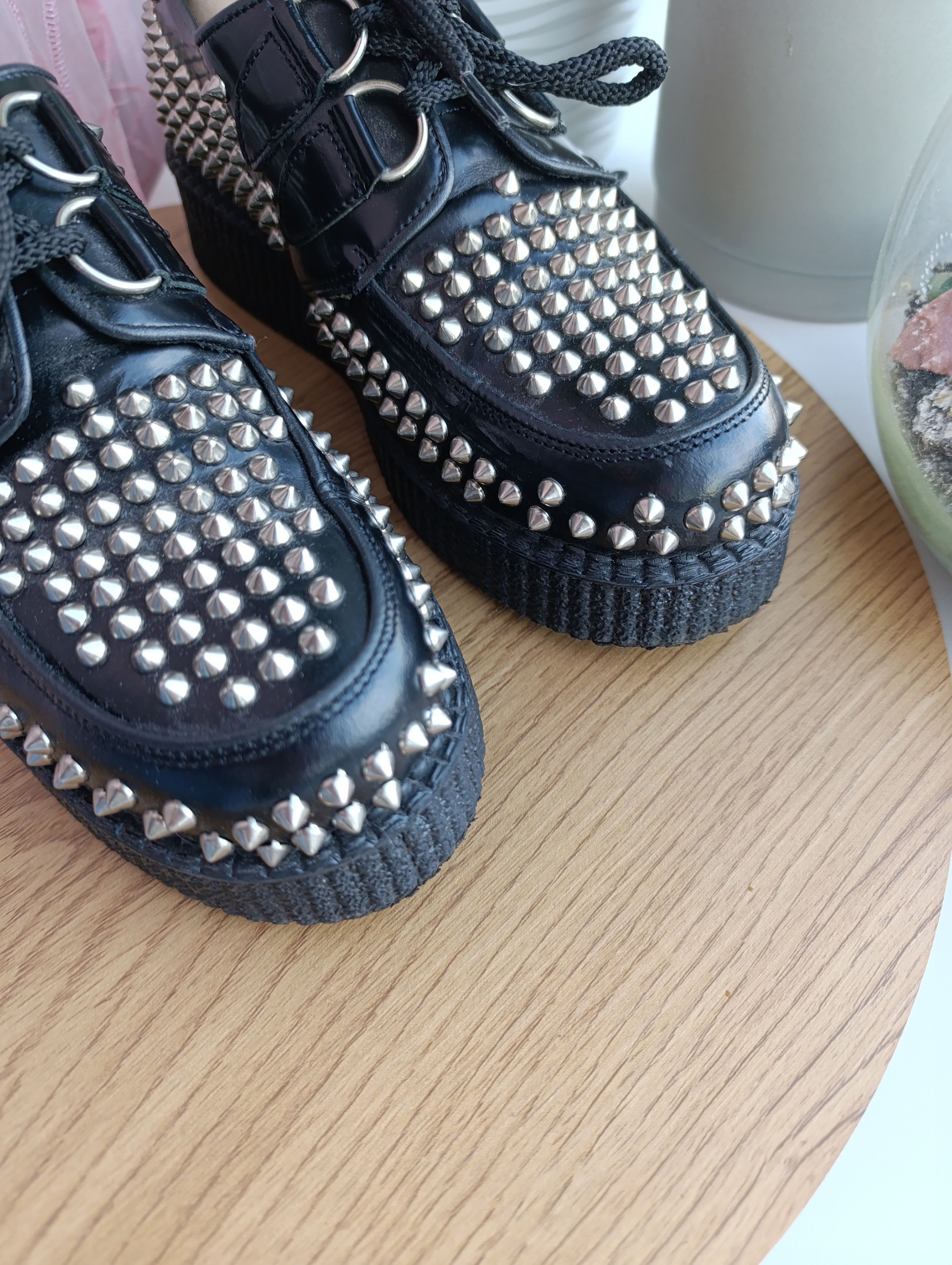 Other UNDERGROUND WOMEN STUDDED CREEPER SHOES THE ORIGINAL WULFRUN Size US 6 / IT 36 - 6 Thumbnail
