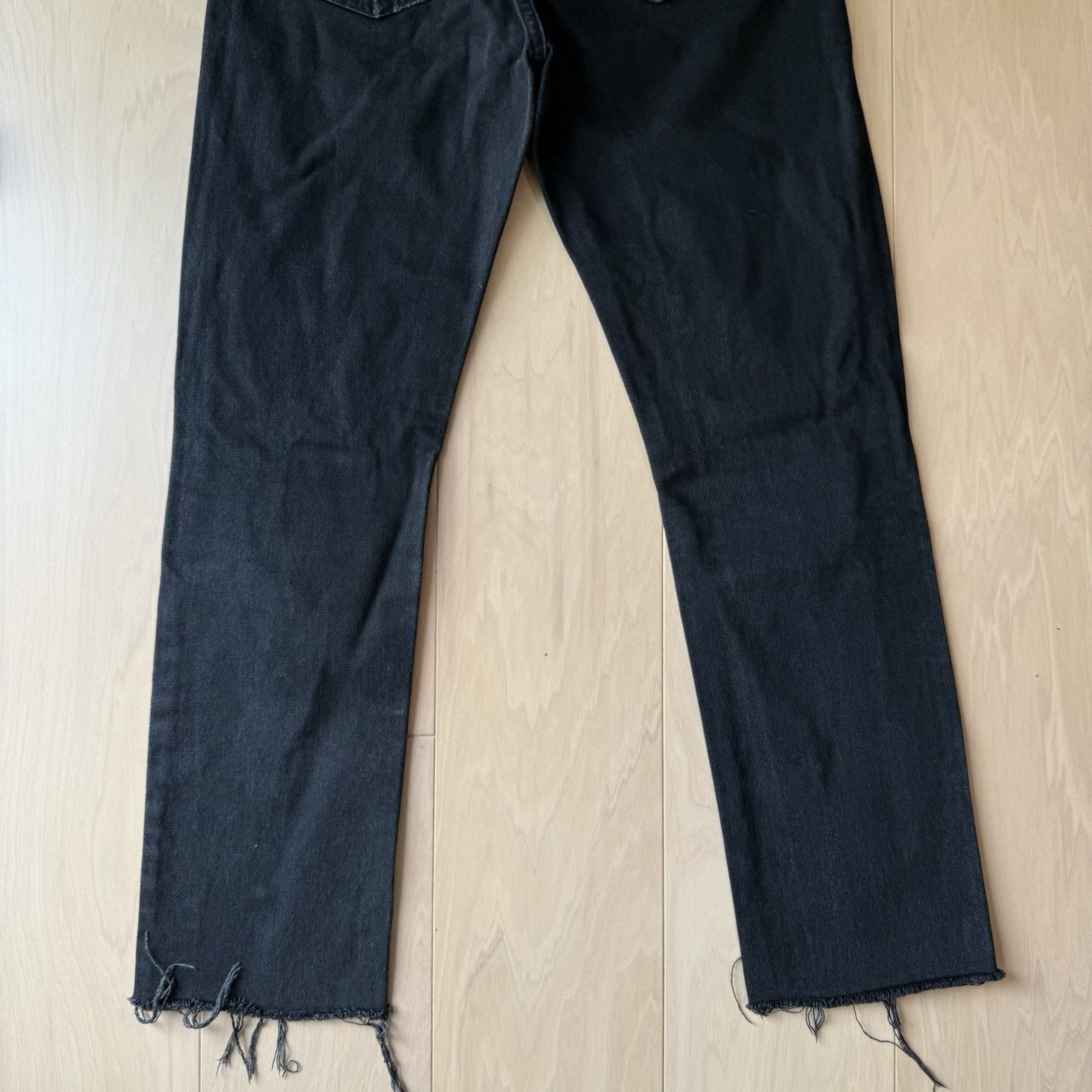 Agolde Agolde Cherie Jeans 32 Black Dark Wash High Rise Straight Size 32" / US 10 / IT 46 - 9 Thumbnail