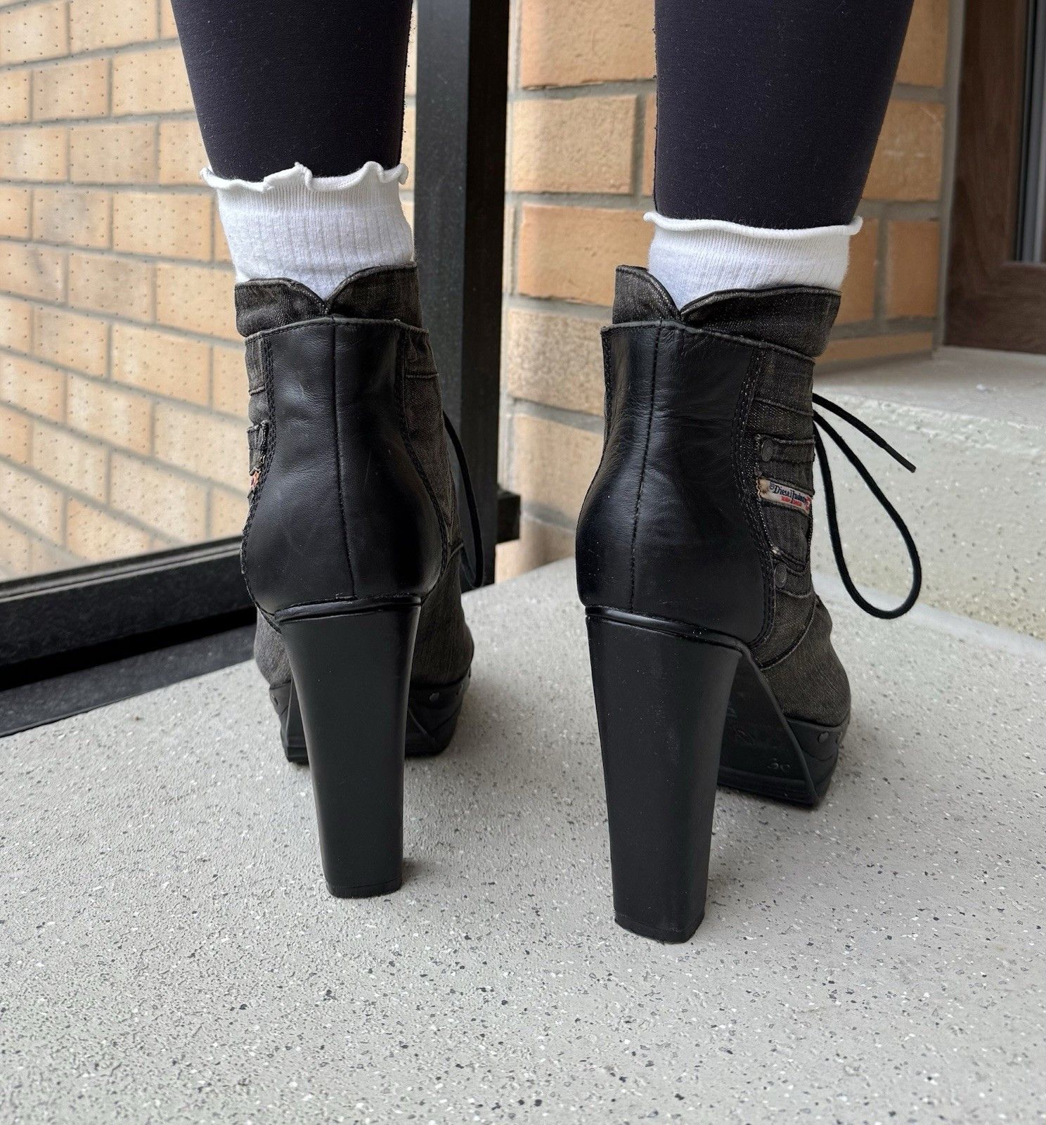 Diesel Vintage 2000s Y2k Diesel Heels Shoes Denim Style Rare Size US 8.5 / IT 38.5 - 6 Thumbnail