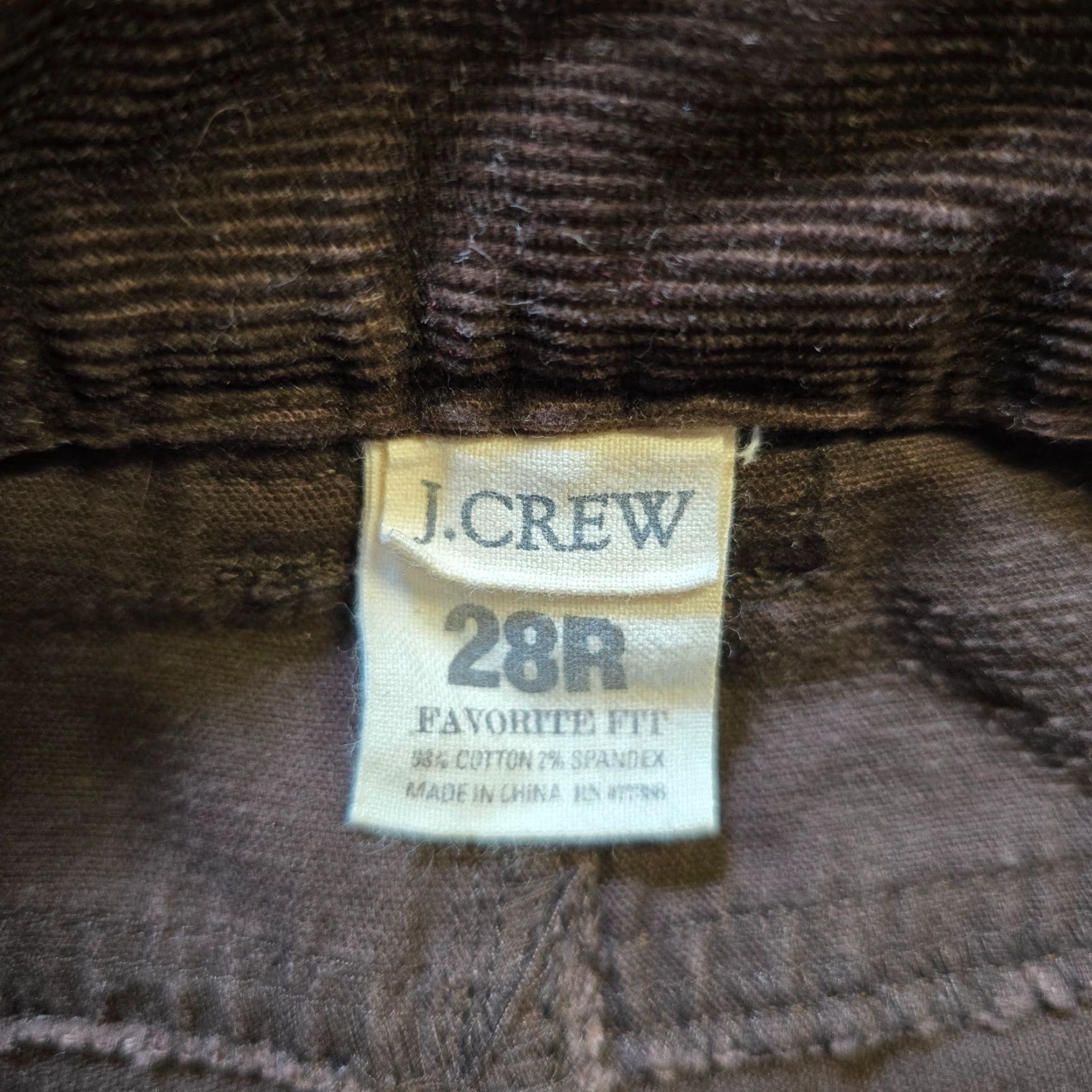 J.Crew J.CREW Pants Womens Size 28 Brown Corduroy Favorite Fit Slim Straight Capsule Size 28" / US 6 / IT 42 - 4 Thumbnail