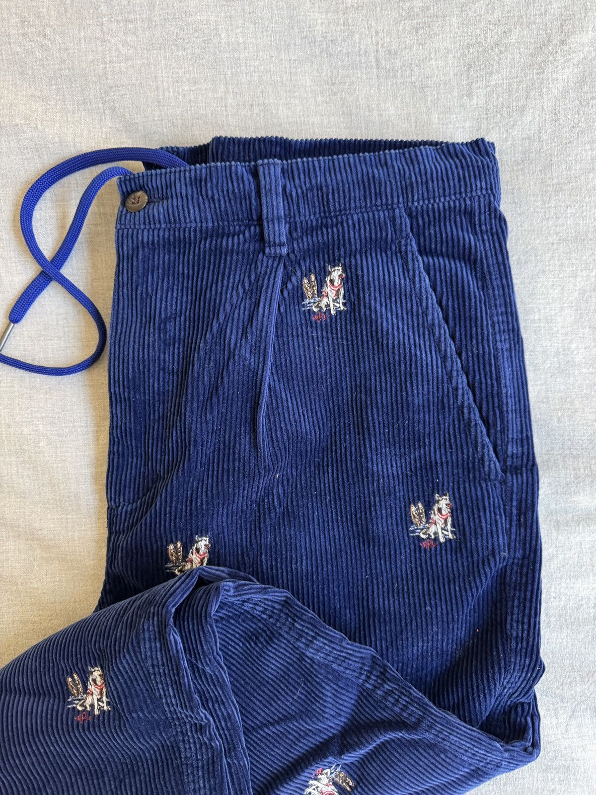 Polo Ralph Lauren Polo Ralph Lauren Embroidered Corduroy Trousers Size US 32 / EU 48 - 2 Thumbnail
