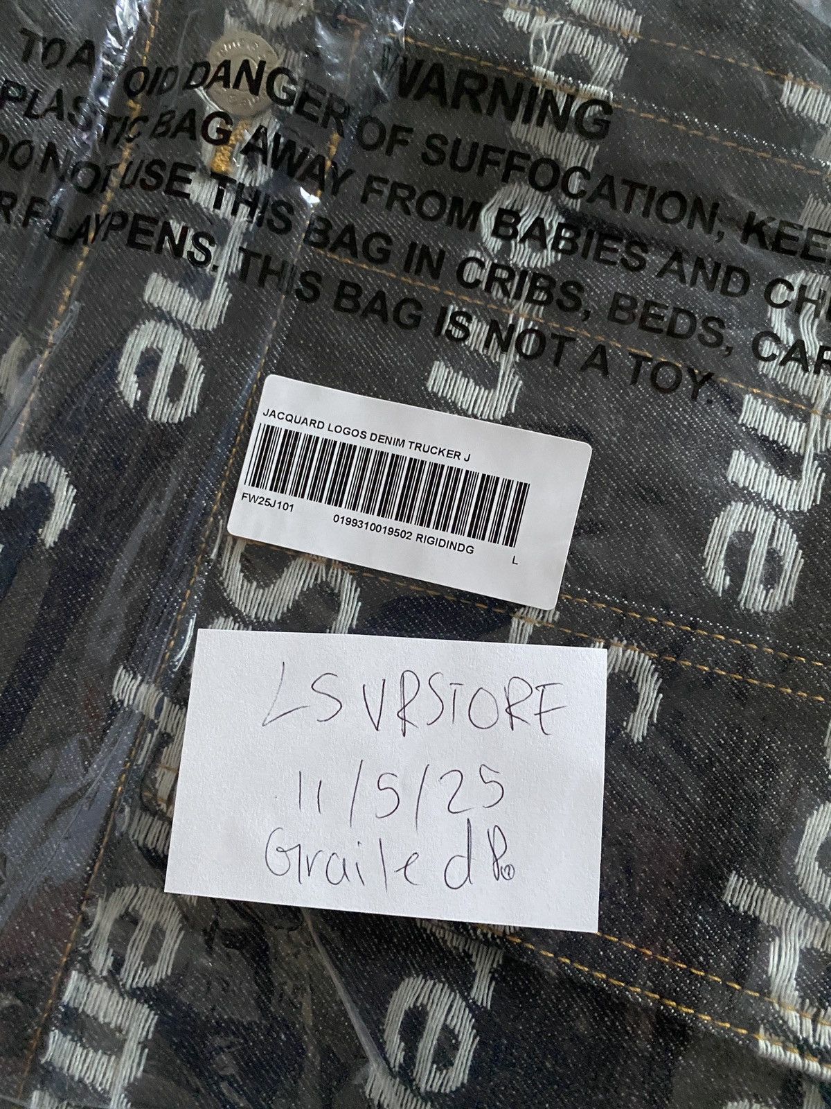 Supreme Supreme Jacquard Logos Denim Trucker Jacket Large LAST ONE! Size US L / EU 52-54 / 3 - 4 Thumbnail
