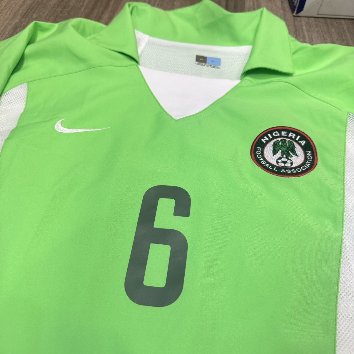 Nike Nigeria world cup 2002 player issue home shirt #6 West Size US M / EU 48-50 / 2 - 3 Thumbnail