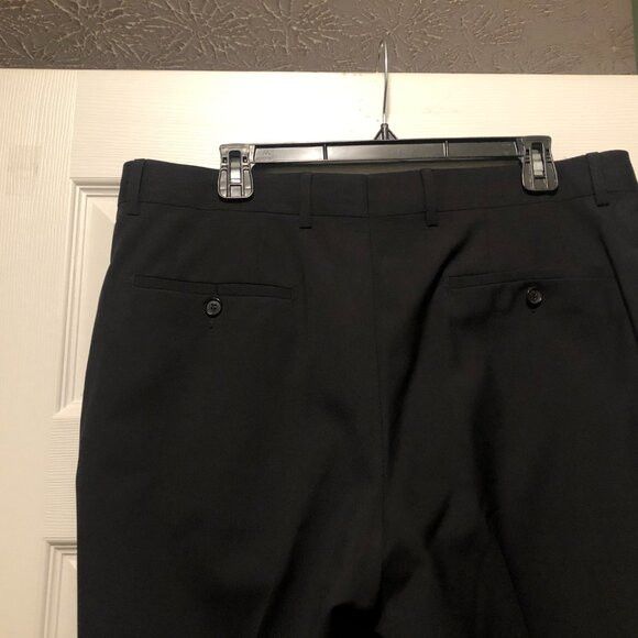 Hugo Boss Hugo boss men's black 100% virgin wool dress pants 36/32 Size 36R - 5 Thumbnail