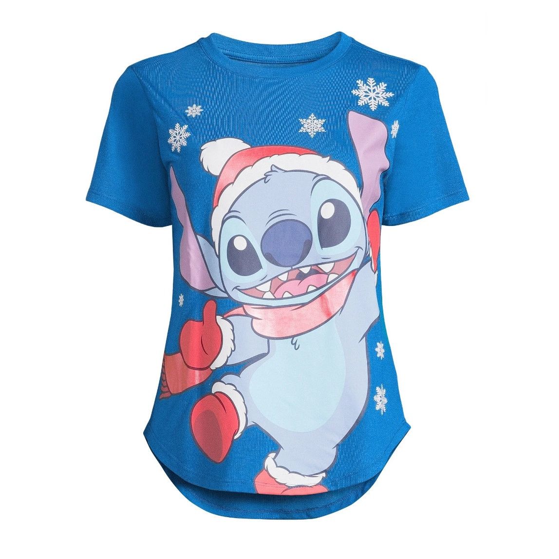 Disney Stitch Juniors Graphic Christmas T-Shirt with Short Sleeves Size S / US 4 / IT 40 - 4 Thumbnail