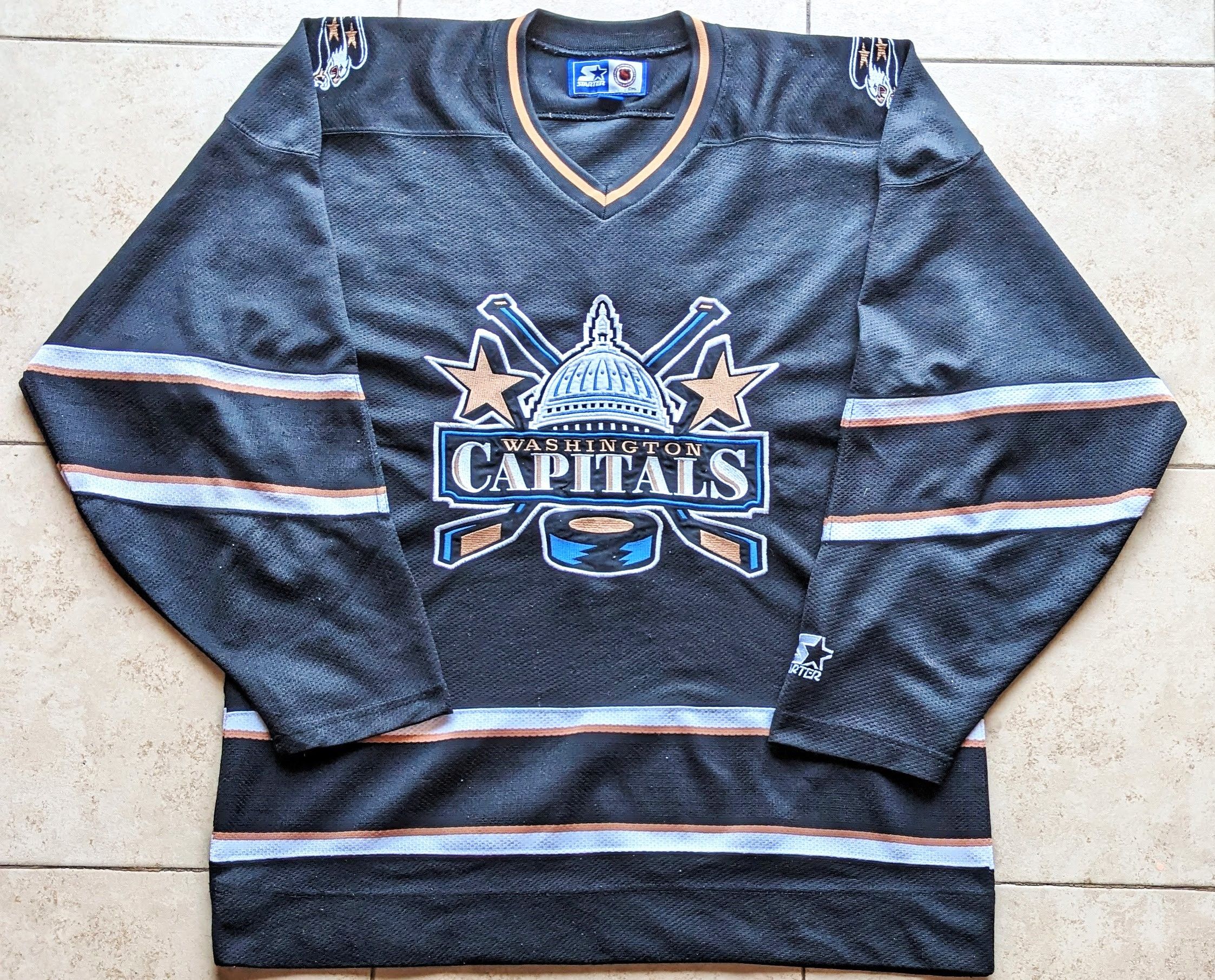 NHL Washington Capitals 90s STARTER jersey Dome M hockey NHL vtg Size US M / EU 48-50 / 2 - 1 Thumbnail