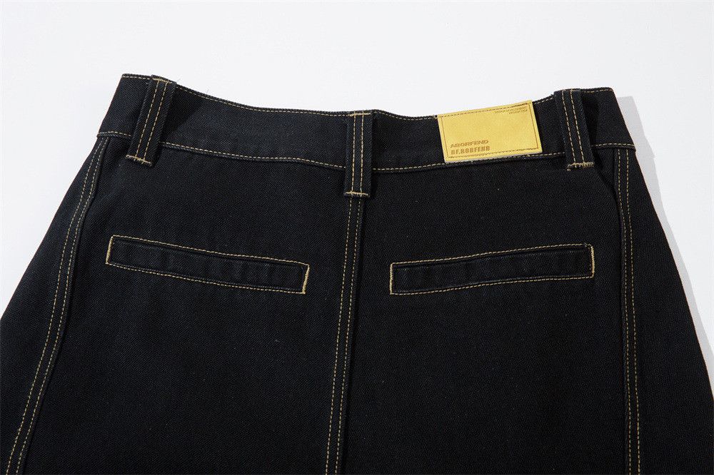 Vintage Men's loose wide-leg patchwork straight scimitar jeans Size US 32 / EU 48 - 5 Thumbnail