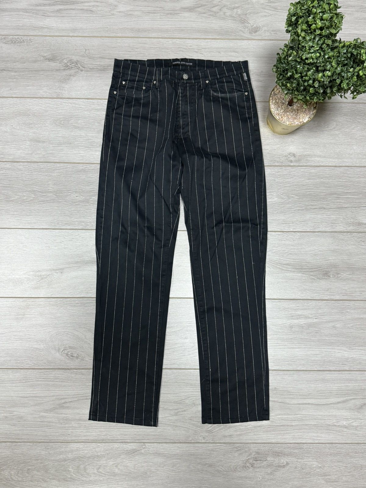 Versace Jeans Couture Versace medusa striped pants casual Size US 32 / EU 48 - 9 Thumbnail