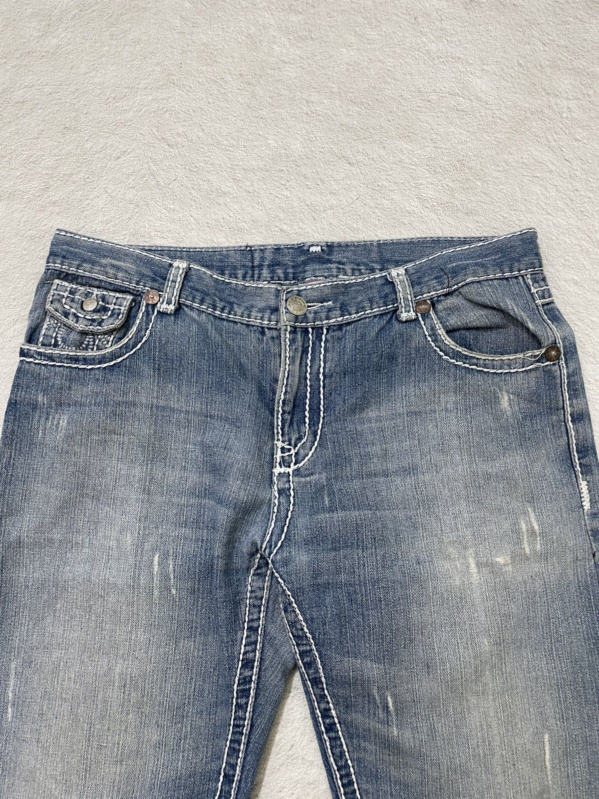 Number (N)ine 2000s True Ripped Denim Mudwash Ifsix LGB Hysteric Japan Size US 34 / EU 50 - 4 Thumbnail