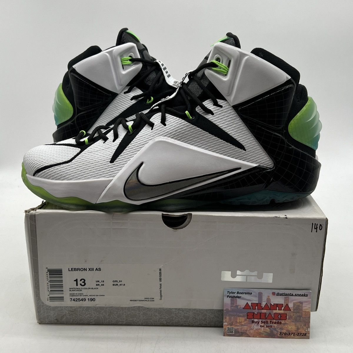 image of Nike Lebron 12 All Star Shoes in White, Men's (Size 13)