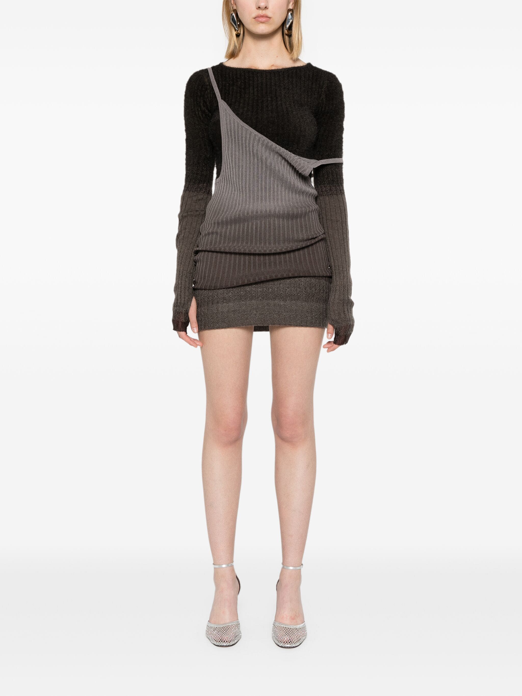 The Attico o1s22i1n1024 Gradient Knit Midi Dress in Multicolor Size M / US 6-8 / IT 42-44 - 6 Thumbnail