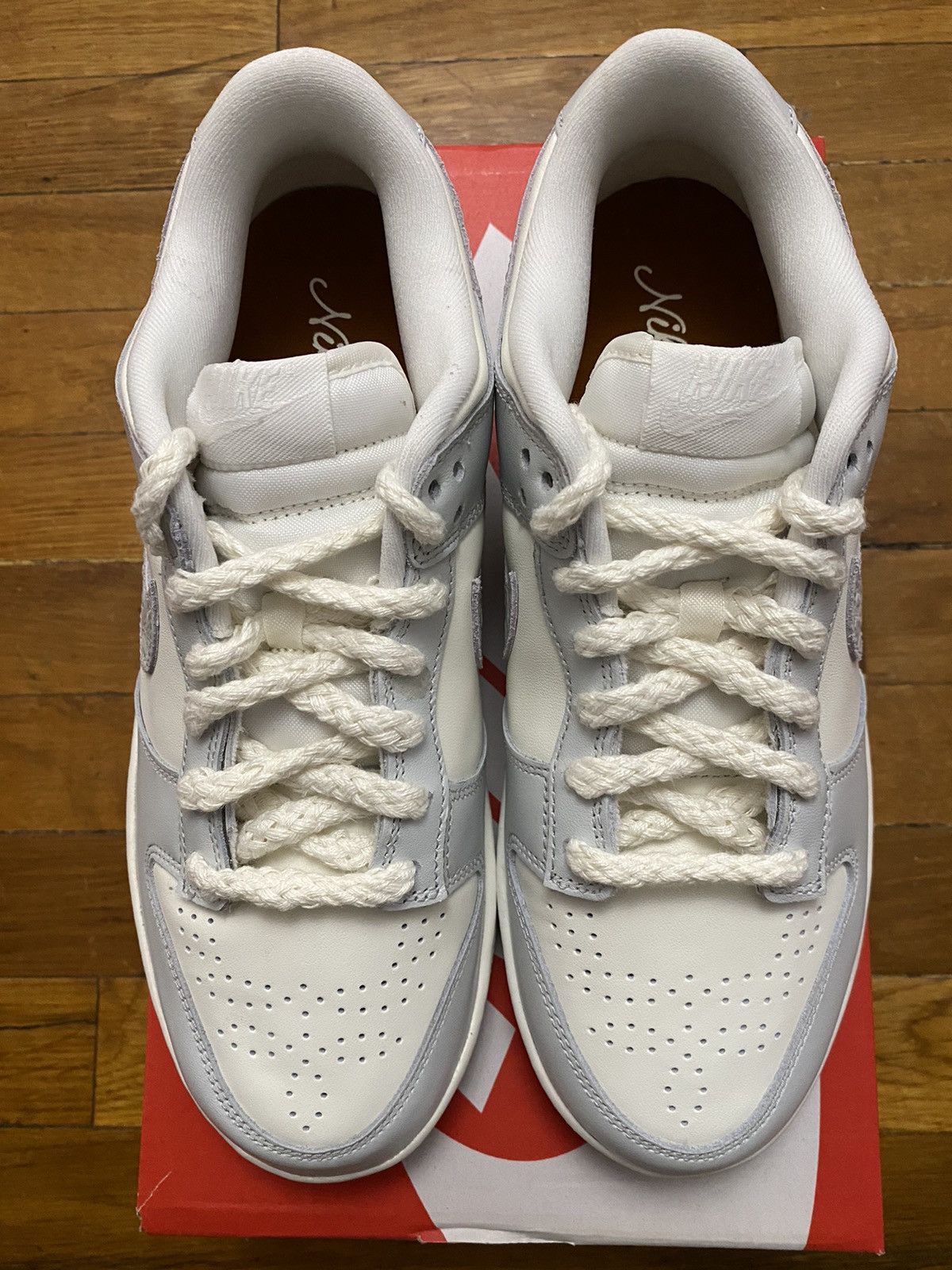 Nike Size 9.5W / 8M - Nike Dunk Low Needlework Grey Fog Sail Size US 9.5 / IT 39.5 - 4 Thumbnail