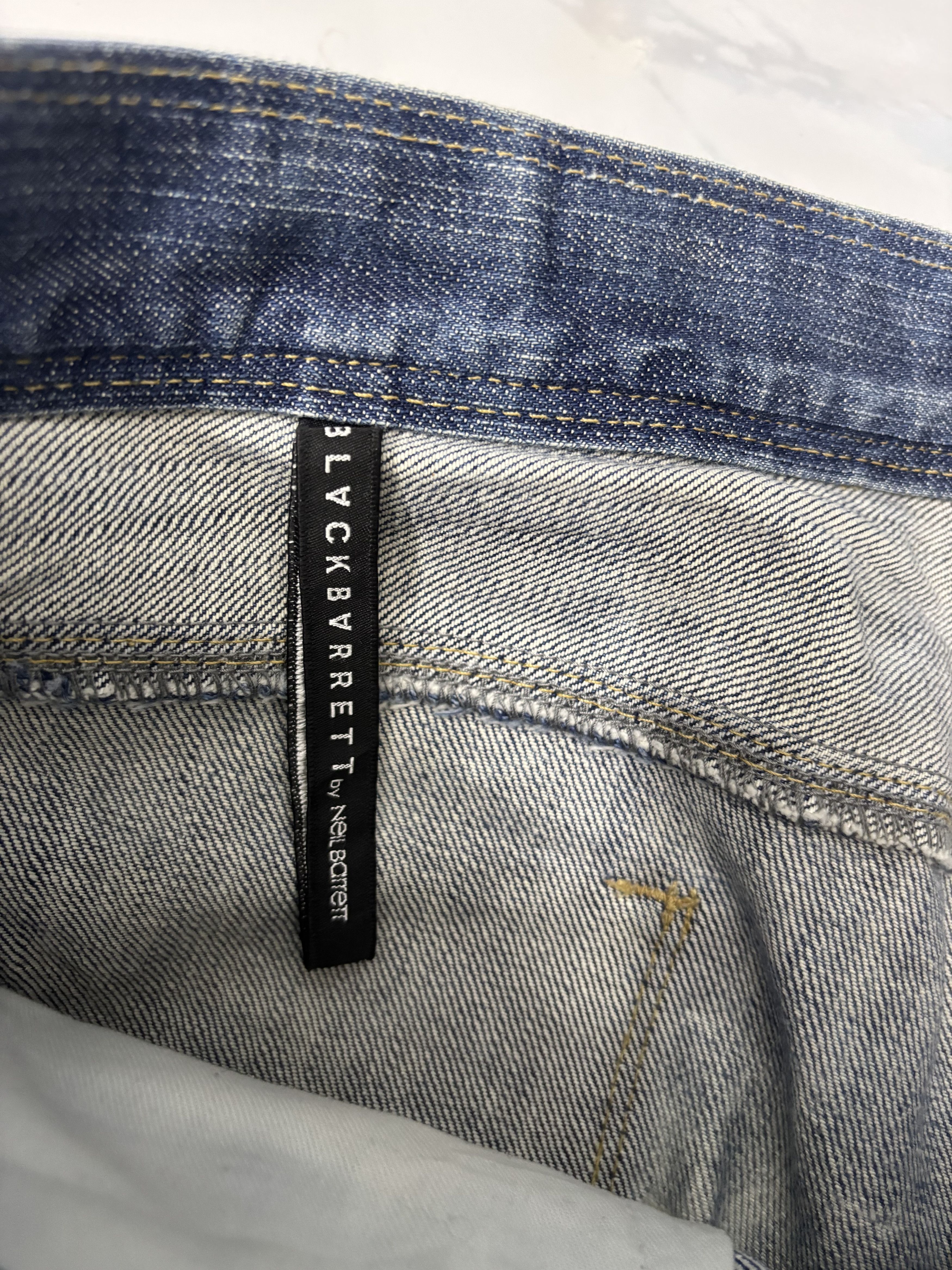 Black Barrett Black Barrett by Neil Barrett Whisker Denim Jeans Size US 32 / EU 48 - 10 Thumbnail