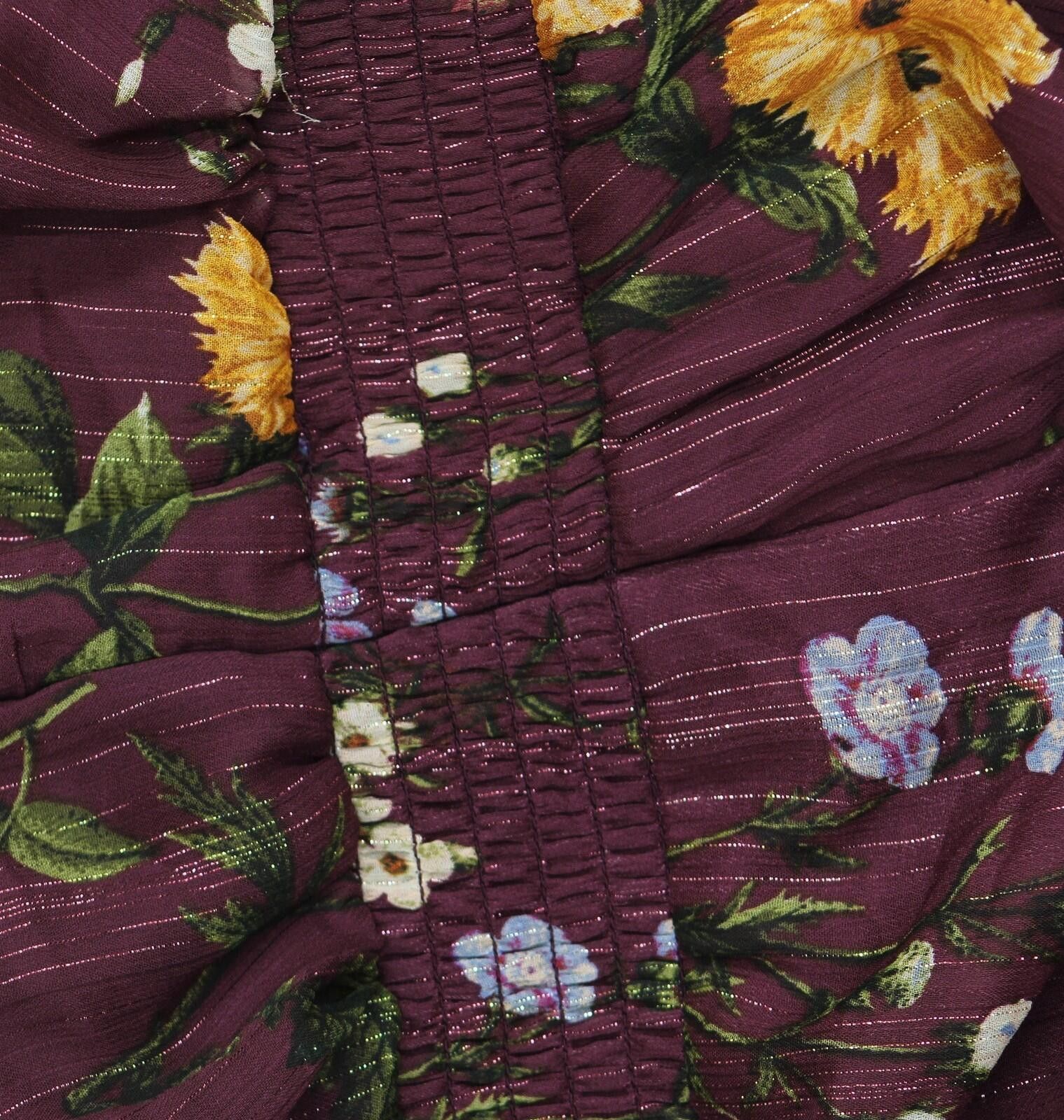 Other Nwt Msk Cold-shoulder Shear Pleated Jumpsuit Plum Purple Ps Size 28" / US 6 / IT 42 - 7 Thumbnail