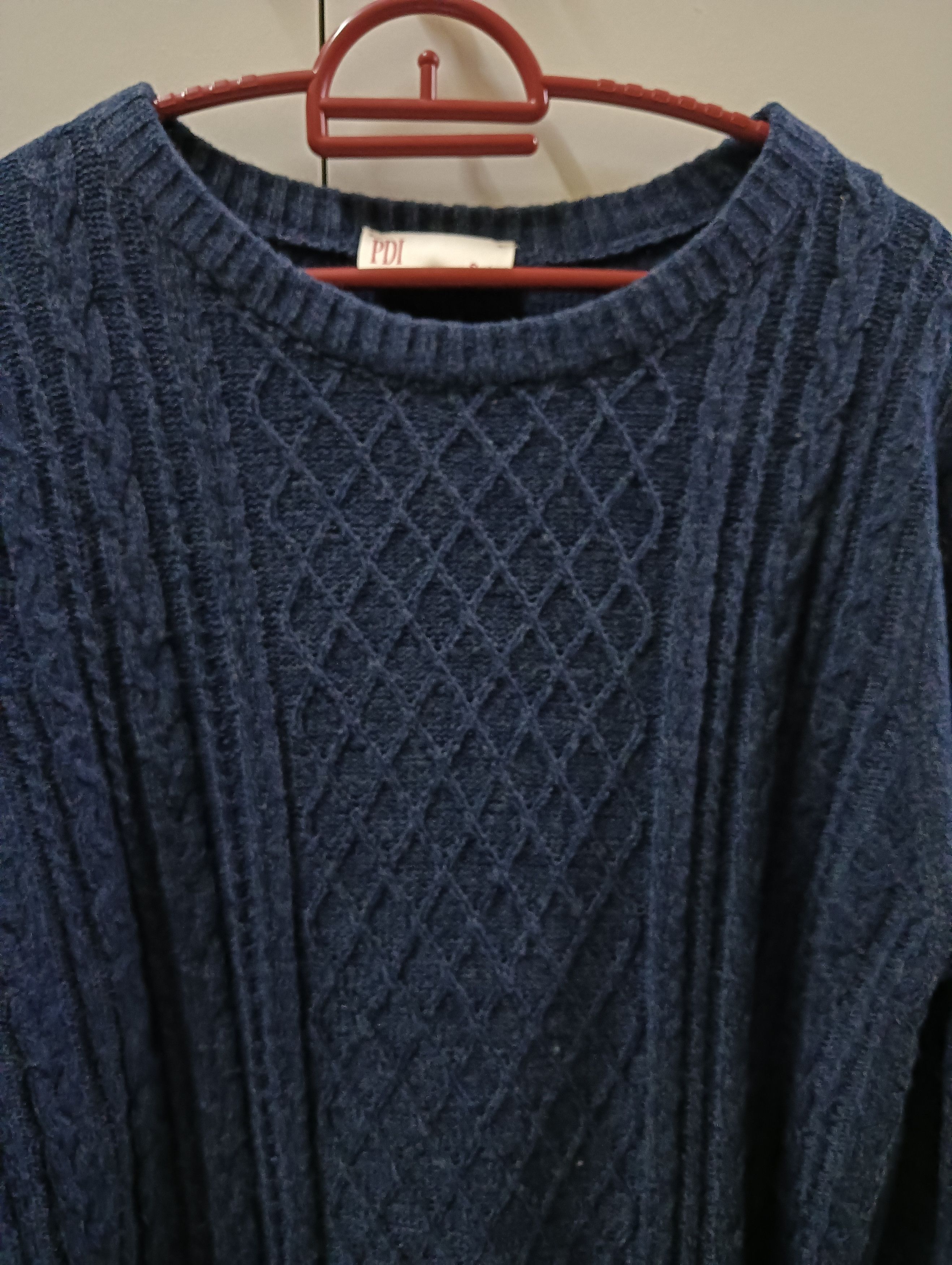 The Unbranded Brand VINTAGE NAVY CABLE KNIT SWEATER- PDI Size US S / EU 44-46 / 1 - 3 Thumbnail