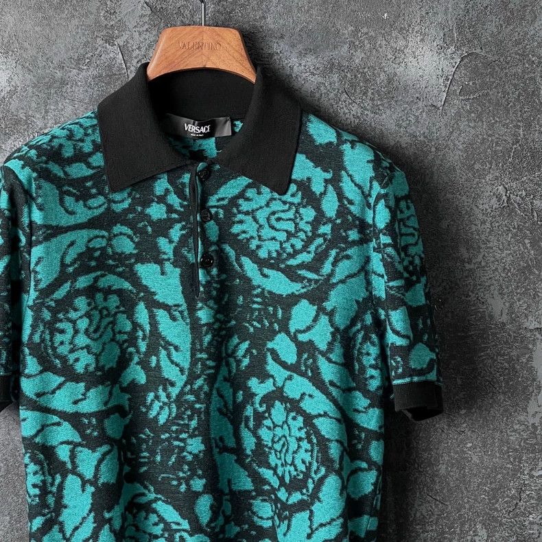 Versace Versace Color-blocking short-sleeved polo shirt Size US XS / EU 42 / 0 - 3 Thumbnail