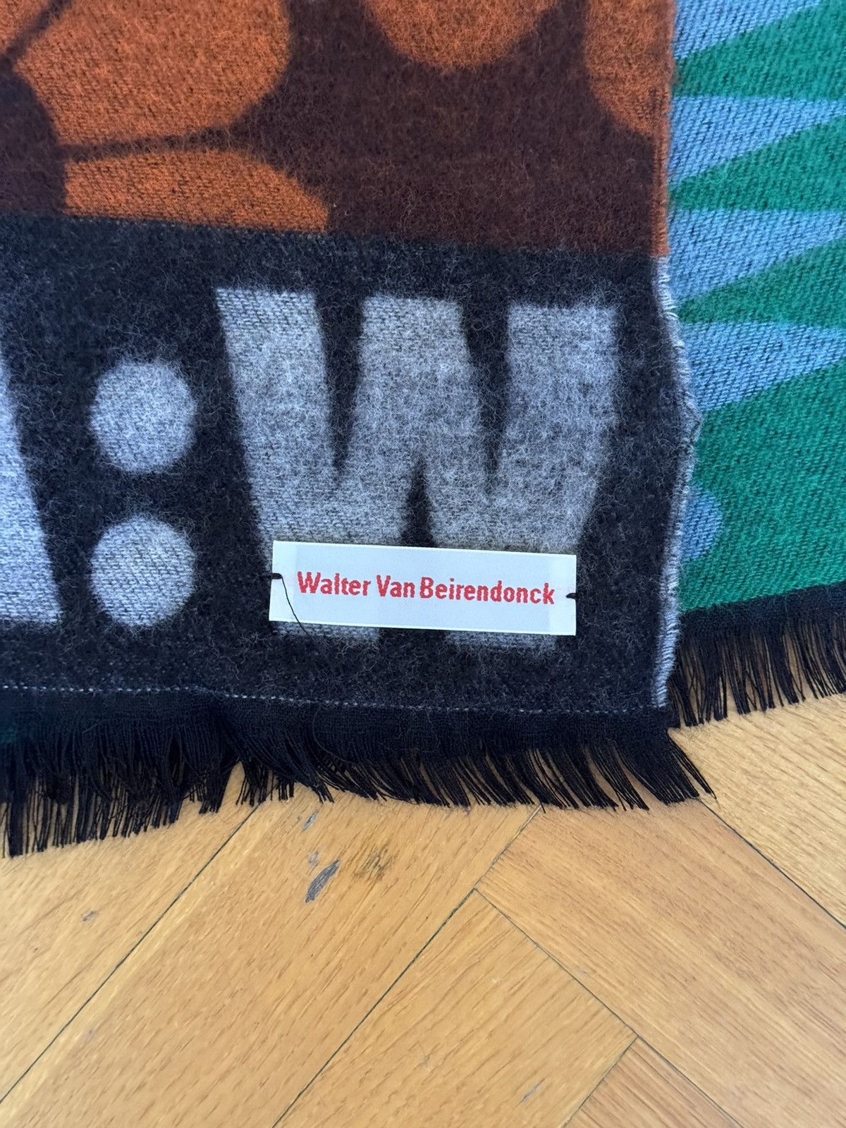 Walter Van Beirendonck WALTER VAN BEIRENDONCK W:A.R. Yellow/Pink SCARF FW20 Size ONE SIZE - 2 Thumbnail