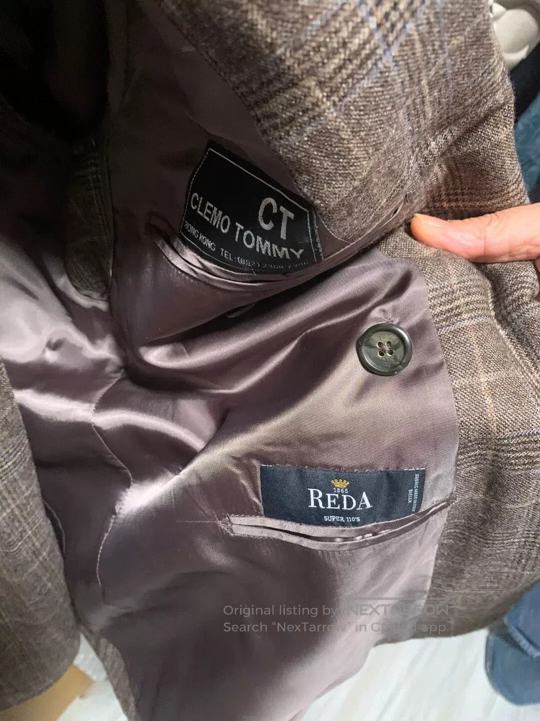 Japanese Brand custom plaid suit jacket in super110 wool. Size US M / EU 48-50 / 2 - 3 Thumbnail