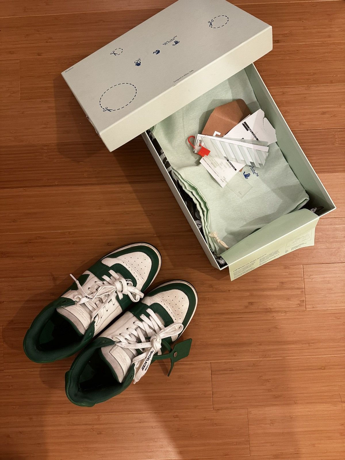 Off-White Off-White Out of Office Leather Sneakers Size US 9 / EU 42 - 5 Thumbnail