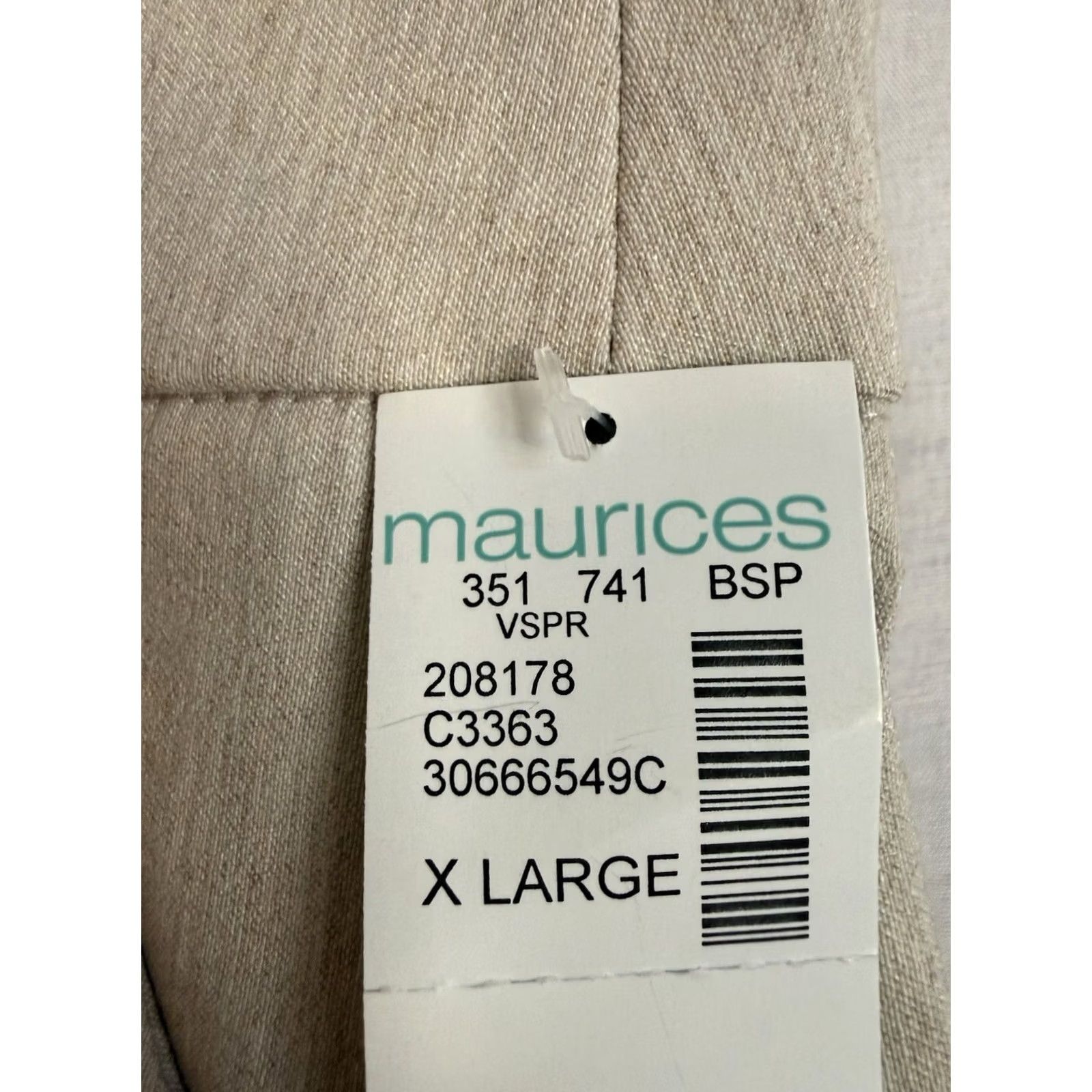 Vintage Maurices Women's XL Sailor Shorts Tan Linen Look Coastal Casual Size 40" / US 18 - 5 Thumbnail