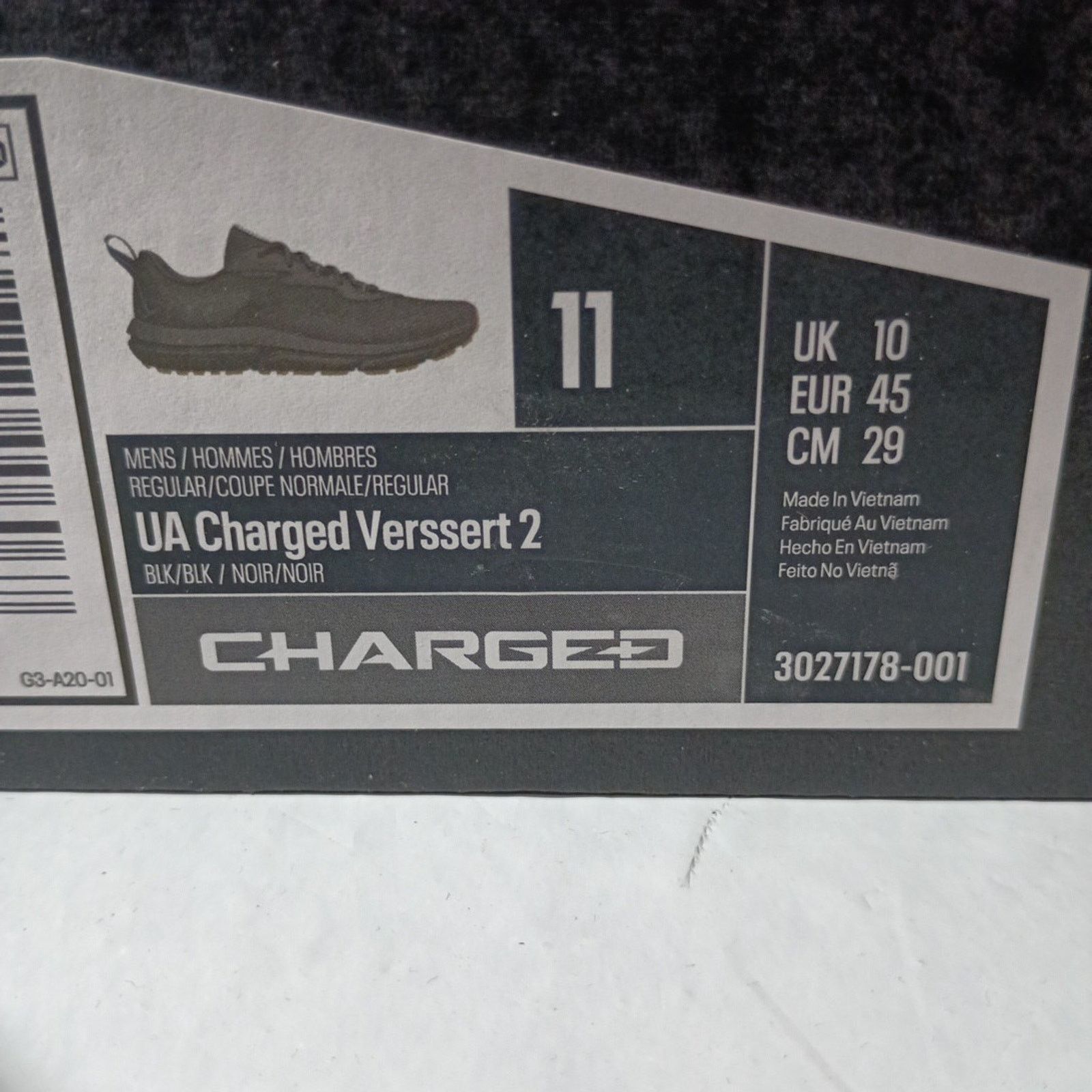 Under Armour Under Armour UA Charged Sneakers Men's Size 11 Black NEW Size US 11 / EU 44 - 9 Thumbnail
