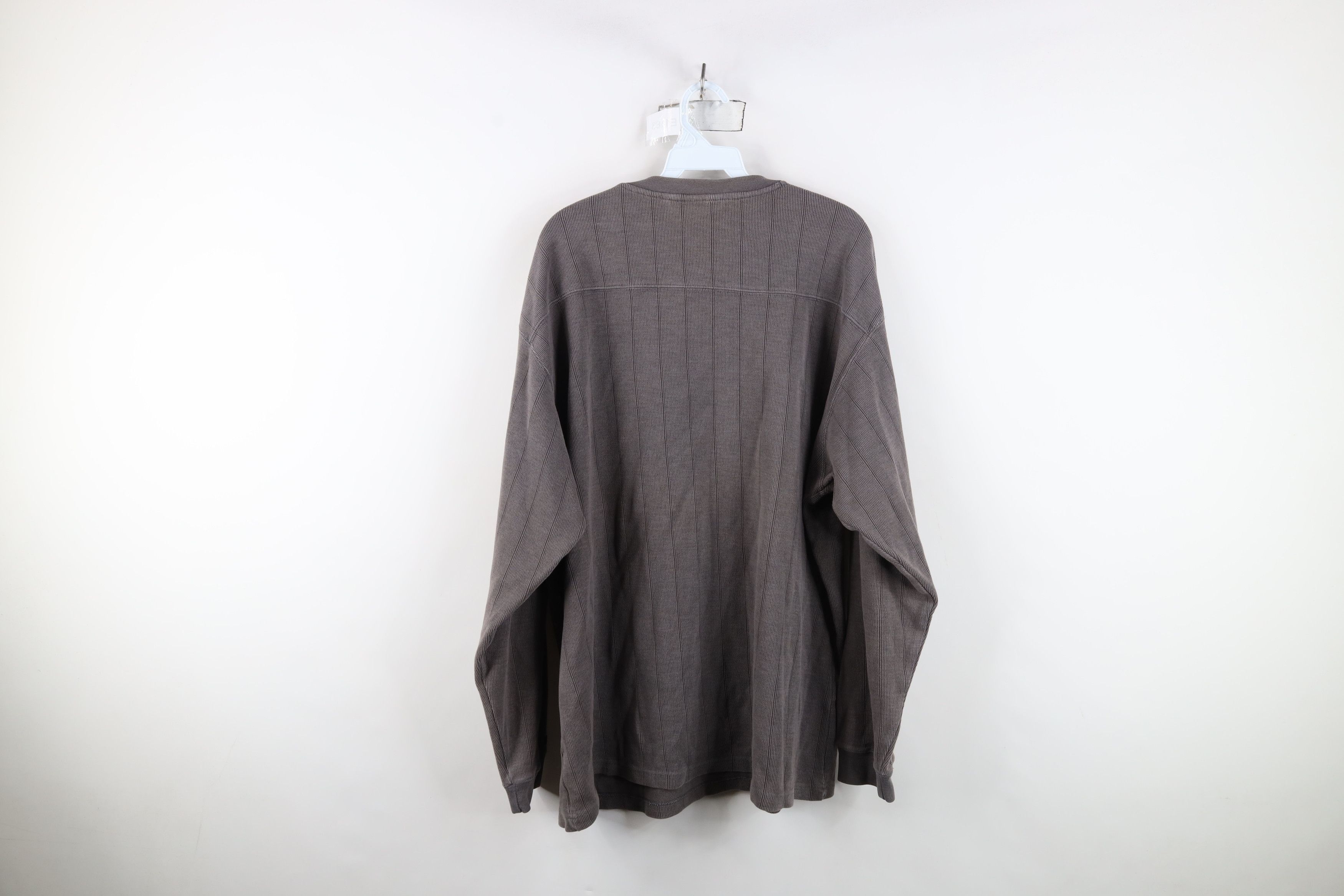 Columbia Vintage Columbia Spell Out Ribbed Knit V-Neck Sweater Gray Size US XXL / EU 58 / 5 - 9 Thumbnail