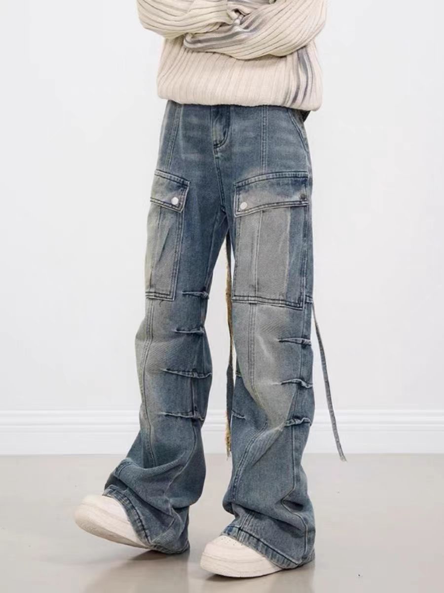 Japanese Brand × Vintage Light Blue High Street Vintage Loose Jeans Size US 32 / EU 48 - 1 Thumbnail