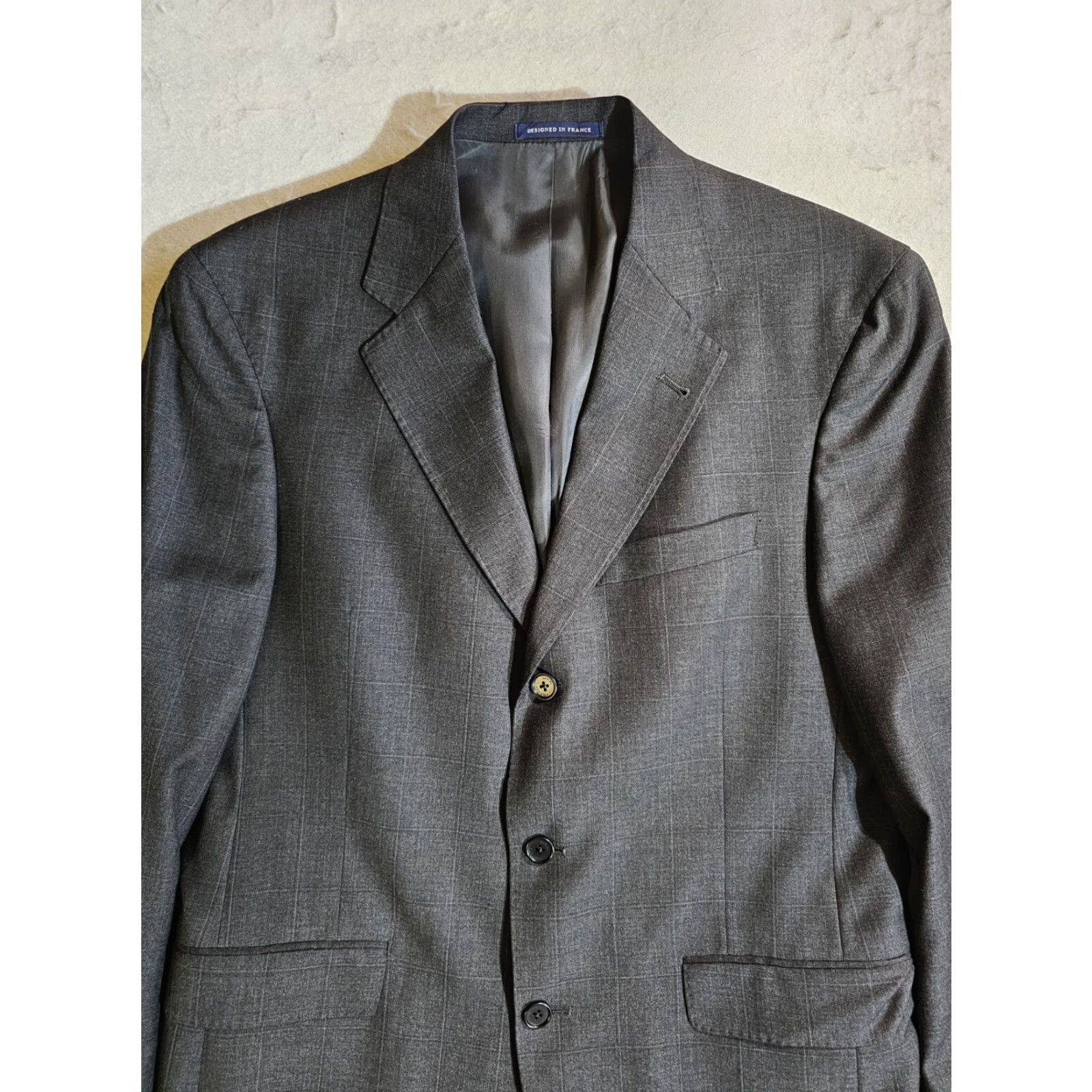 Cremieux Daniel Cremieux Blazer Suit Coat Mens 39R Black Wool Tweed 3-Button Front Notch Lapel Double-Vented Regular Fit Vintage No Size 40R - 2 Thumbnail