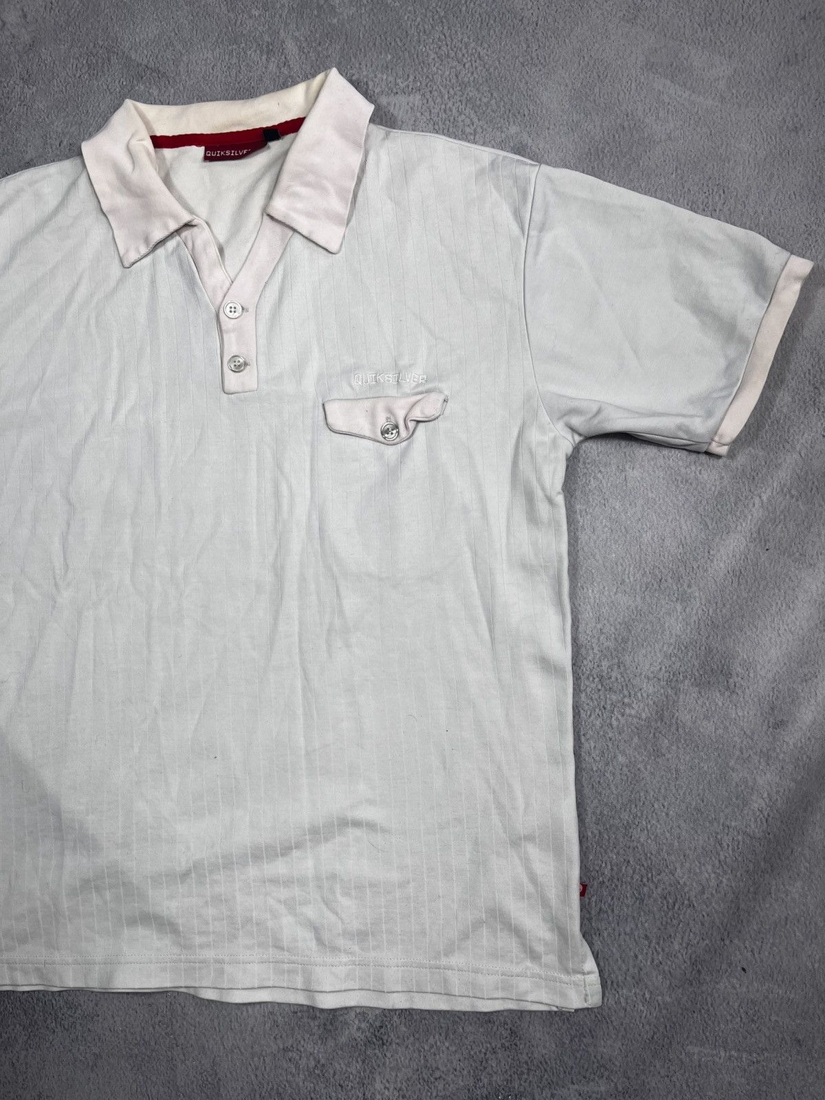 Quiksilver × Vintage Vintage Y2K Quiksilver striped polo tee jersey streetwear L Size US L / EU 52-54 / 3 - 3 Thumbnail