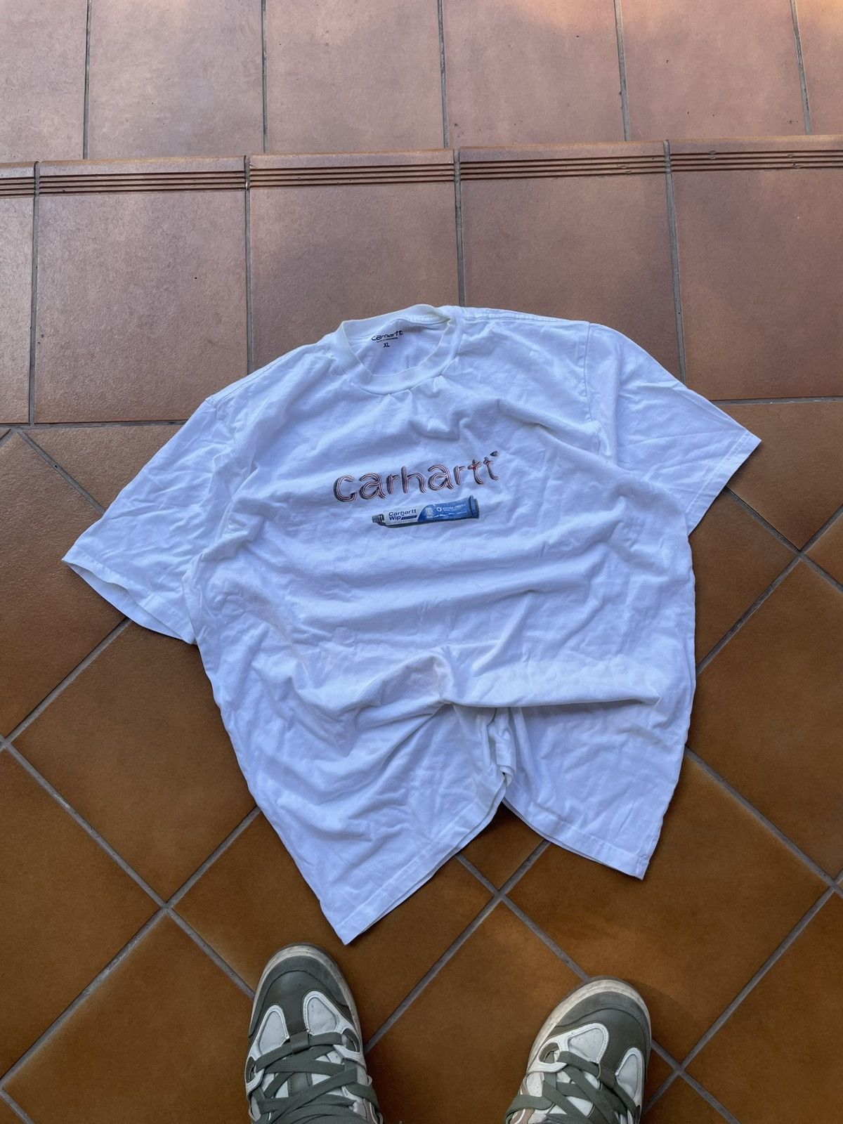 Carhartt × Carhartt Wip Carhartt Toothpaste Tee Y2K Oversize Deadstock | SOLD OUT | Size US L / EU 52-54 / 3 - 4 Thumbnail