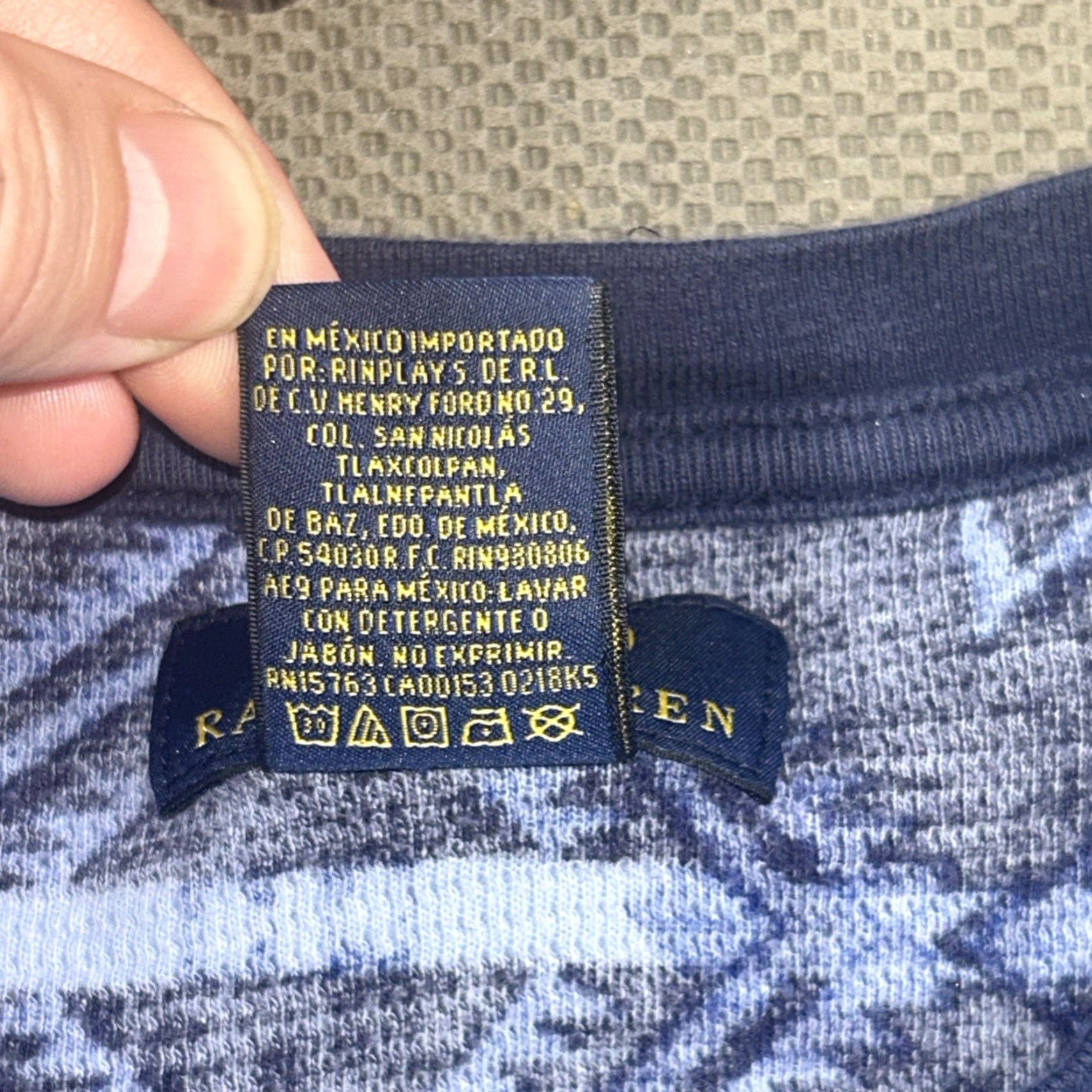 Ralph Lauren Polo Ralph Lauren Blue Aztec Thermal XL Blue Long Sleeve Pullover Size US XL / EU 56 / 4 - 4 Thumbnail