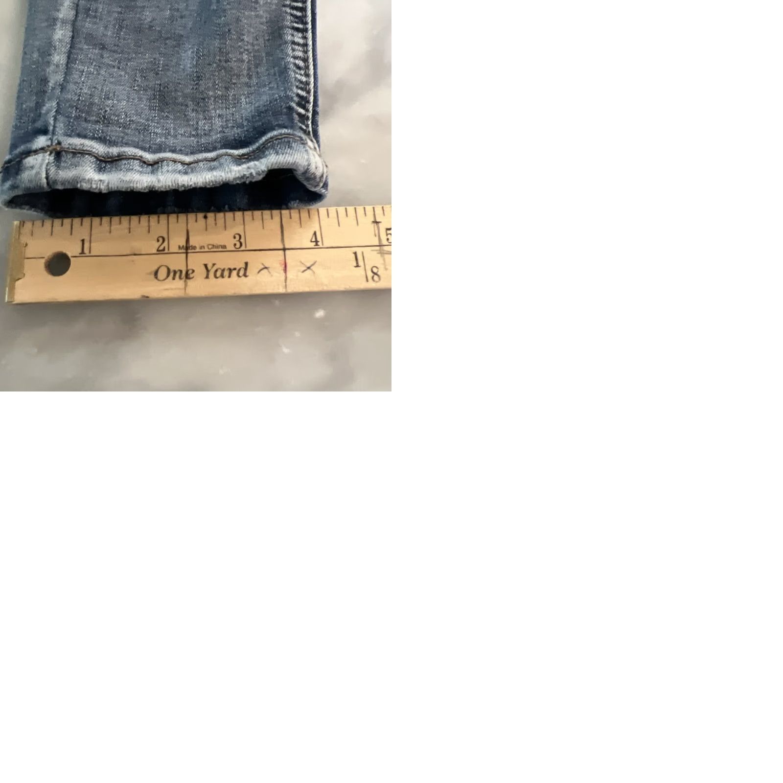 Denime Judy Blue Distressed Denim Overalls Womens M Whiskers Blue Skinny Thrashed Size 32" / US 10 / IT 46 - 11 Thumbnail