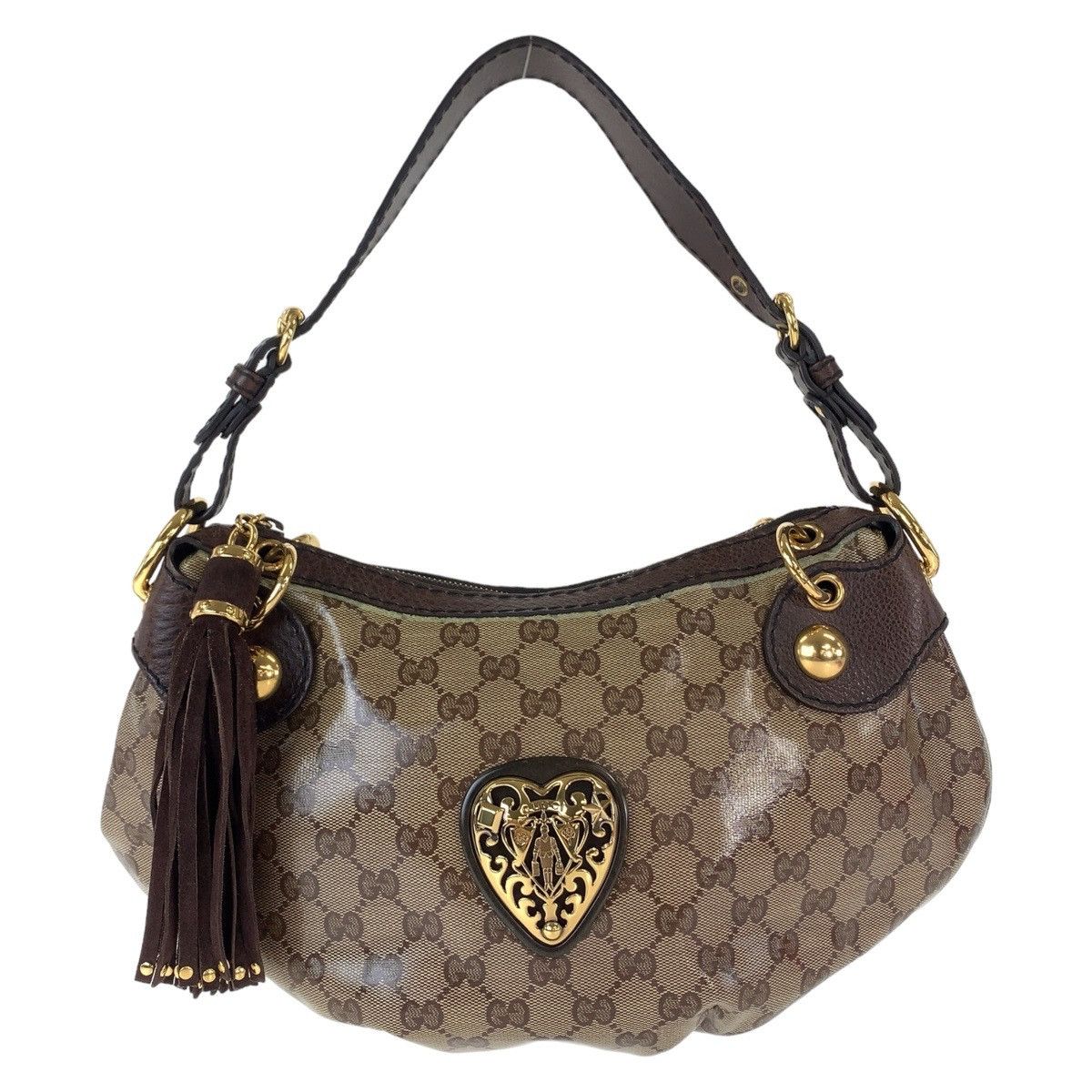 Gucci Gucci Gucci GG Canvas/Leather Crystal Hysteria Shoulder Bag 211963 Canvas Shoulder Bag 211963 in Very Good Condition Size ONE SIZE - 1 Thumbnail