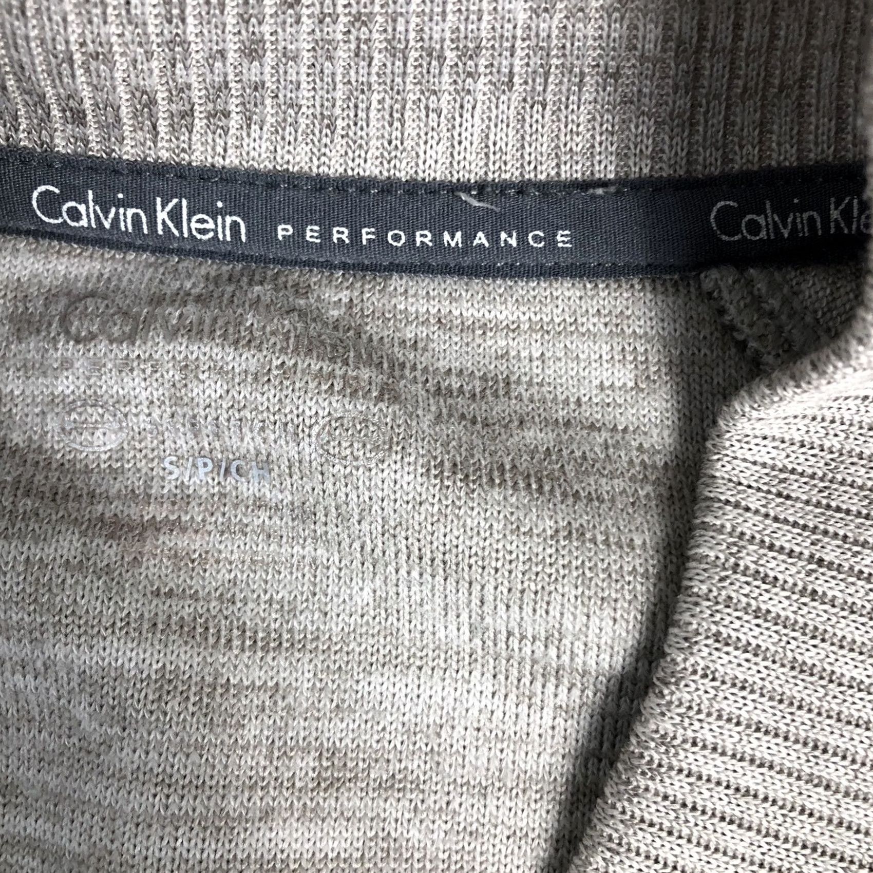 Calvin Klein CALVIN KLEIN PERFORMANCE MEN'S S Small Beige Tan Full Zip Sweater Jacket C156 Jacket Men Beige Tan Full Zip Pullover Size US S / EU 44-46 / 1 - 3 Thumbnail
