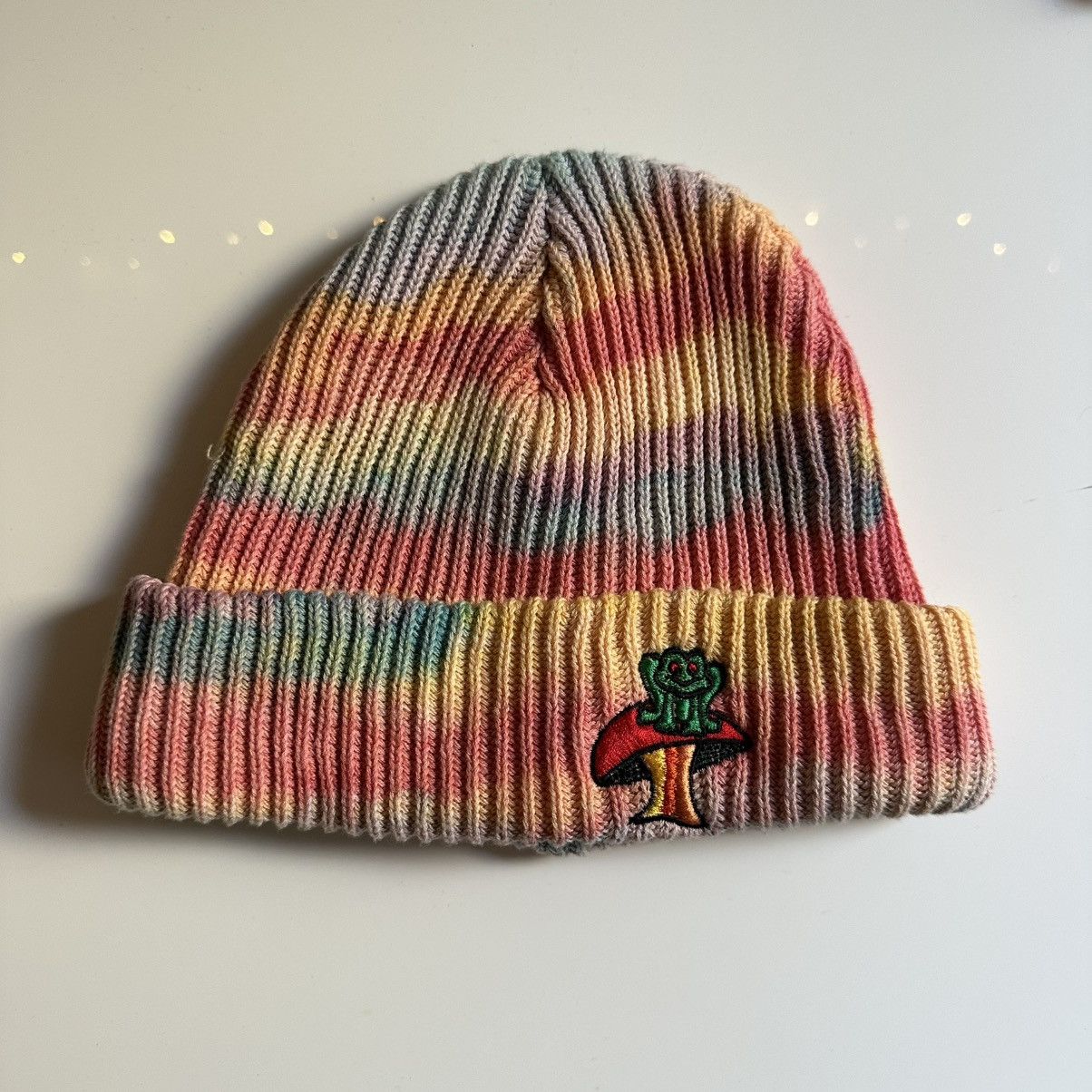 Other Rainbow hand-dyed knit beanie Size ONE SIZE - 1 Thumbnail