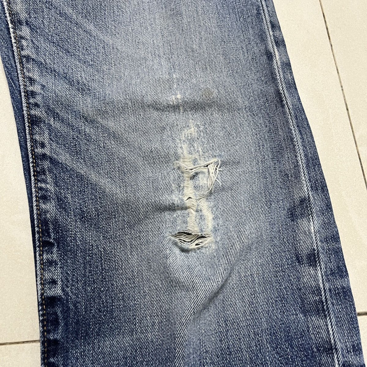 Jean × Levi's × Levi's Vintage Clothing Vintage Levis 502 Distressed Jeans Size US 31 - 2 Thumbnail