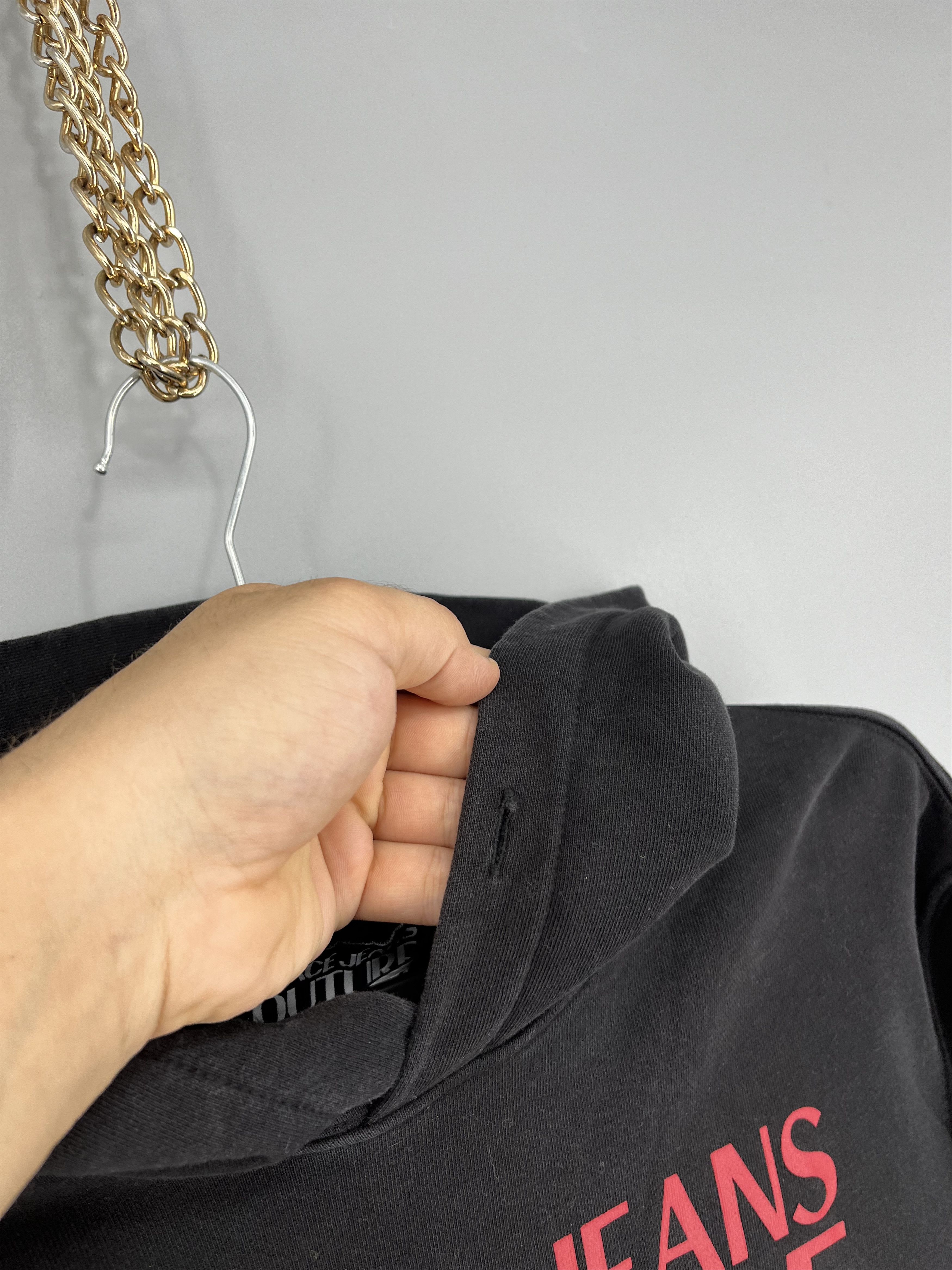 Versace Jeans Couture Versace Jeans Couture Men's Black Red Logo Hooded Sweatshirt Size US S / EU 44-46 / 1 - 8 Thumbnail