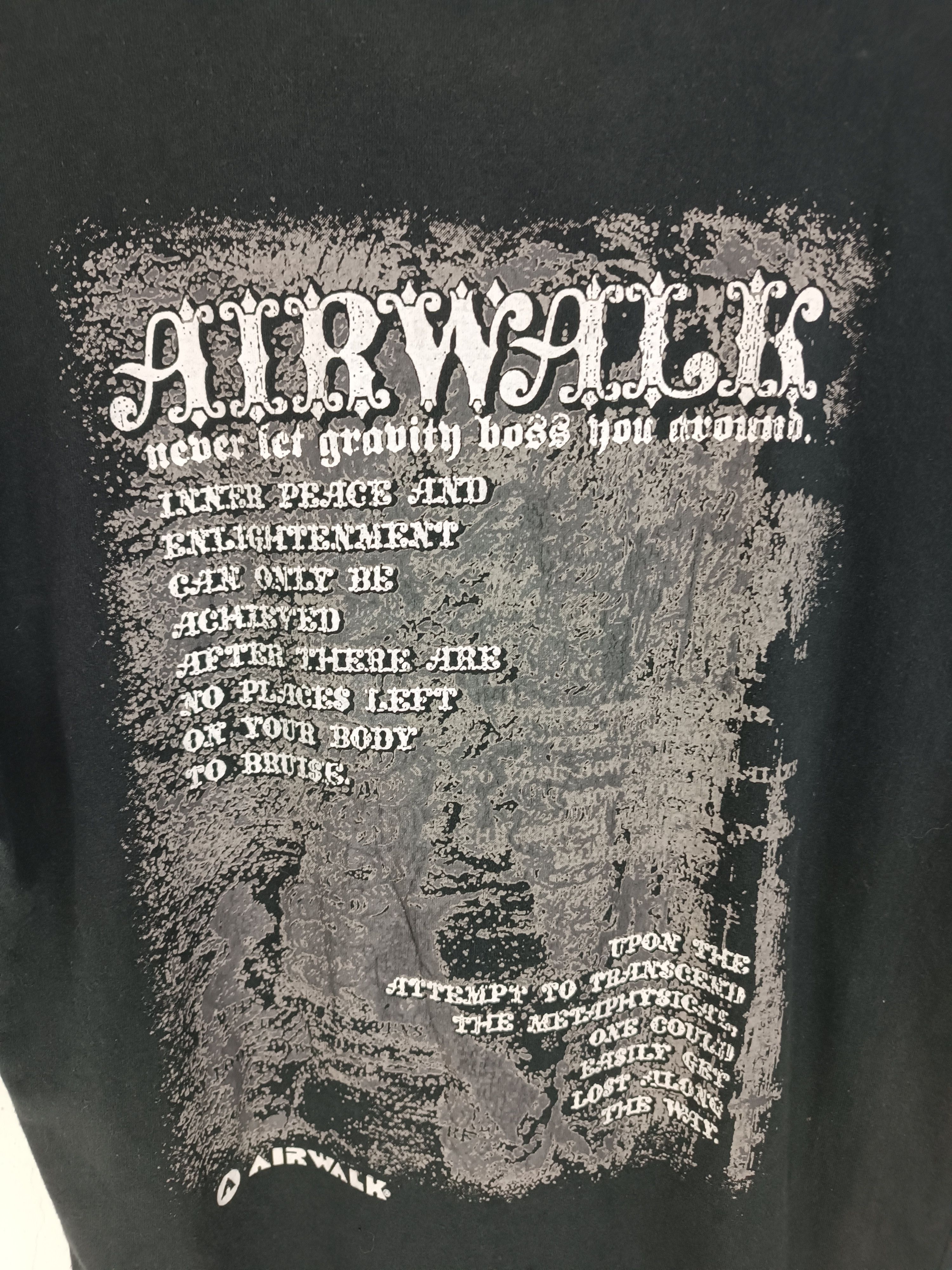 Airwalk VINTAGE Y2K AIRWALK CRAZY POEM SKATE 2000s NUMETAL STYLE TEE Size US L / EU 52-54 / 3 - 15 Thumbnail