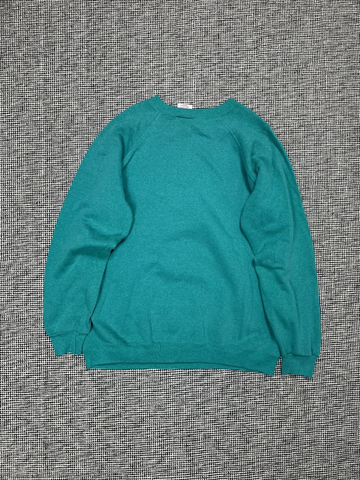 Hanes × Vintage 90s hanes made in USA blank sweatshirt green Size US L / EU 52-54 / 3 - 3 Thumbnail