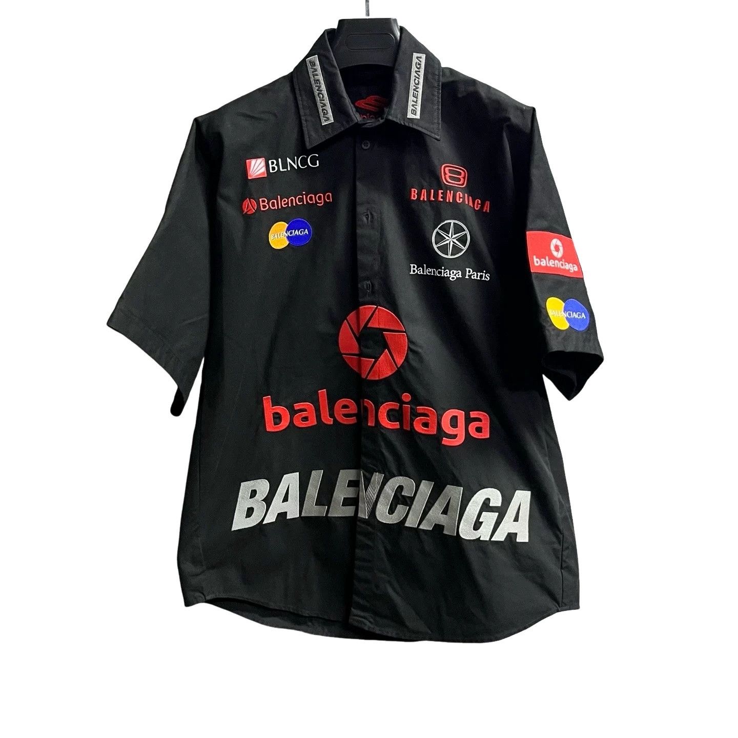 Balenciaga Balenciaga Logo Graphic Short Sleeve Shirt Size 2 Size US M / EU 48-50 / 2 - 1 Thumbnail