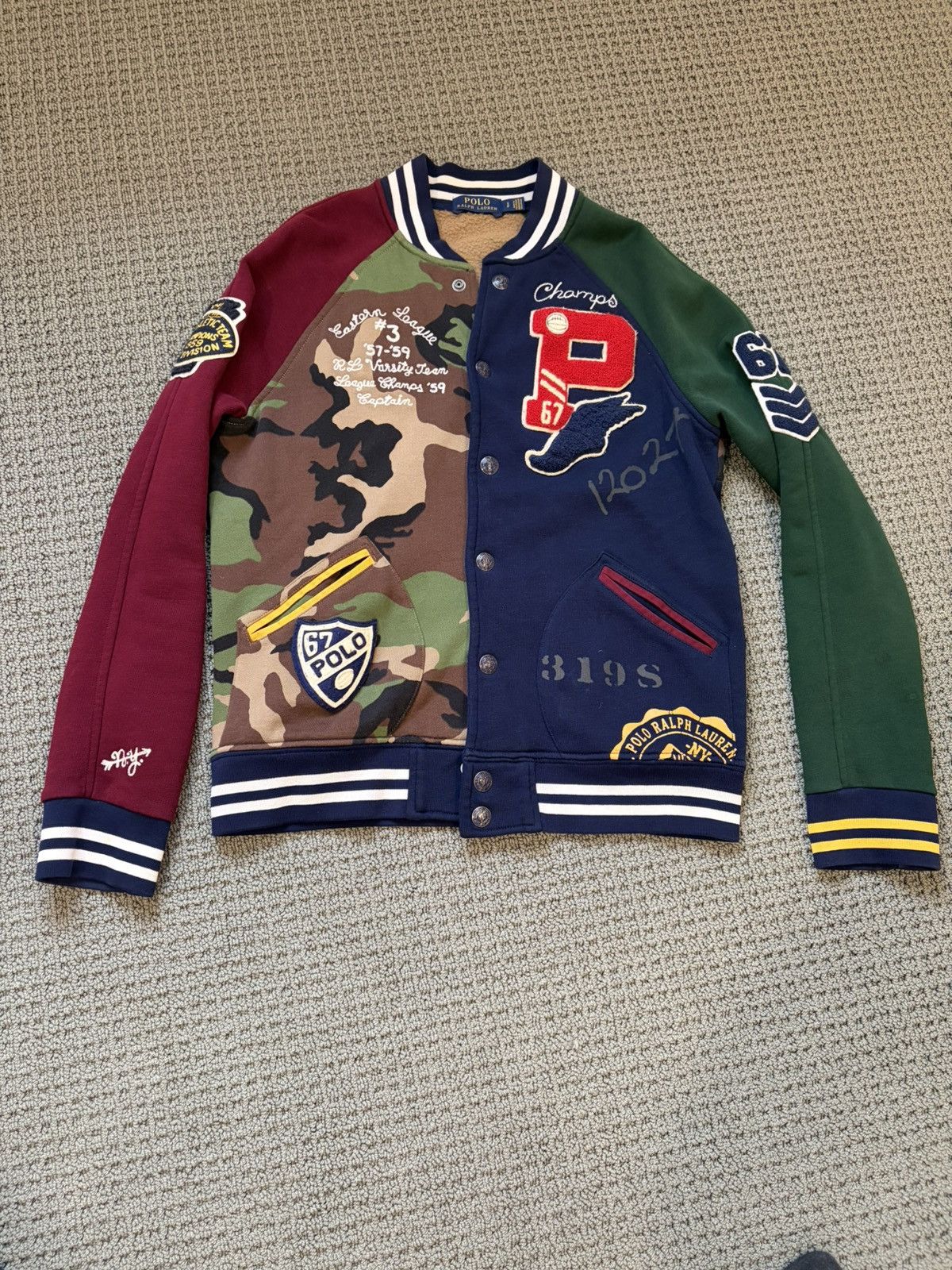 Polo Ralph Lauren Like new cotton/ fleece lining. Vintage varsity design Size US S / EU 44-46 / 1 - 1 Thumbnail