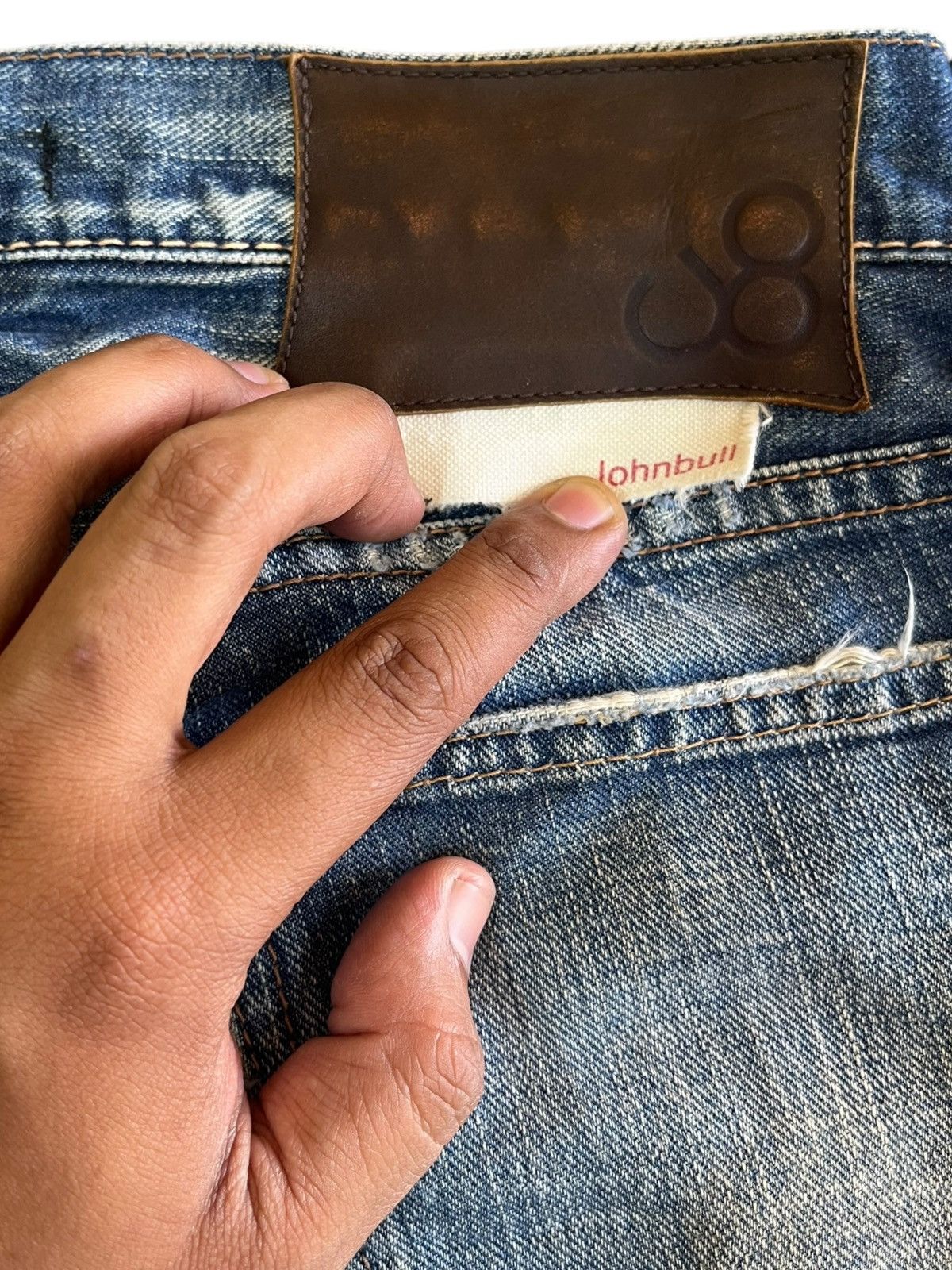 Johnbull × KOJIMA GENES × Kaihara Denim Vintage JohnBull Selvedge Reconstructed Denim Size US 30 / EU 46 - 8 Thumbnail