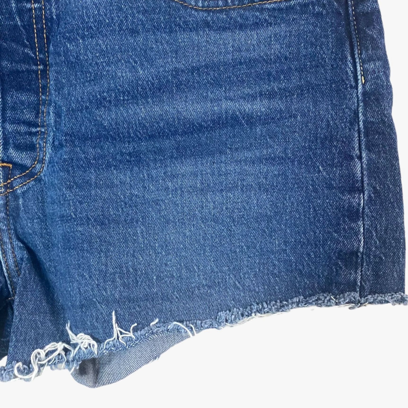 Levi's Levis 501 Button Fly Jean Shorts Womens Size 30 Blue Denim Medium Wash Raw Hem Size 30" / US 8 / IT 44 - 6 Thumbnail