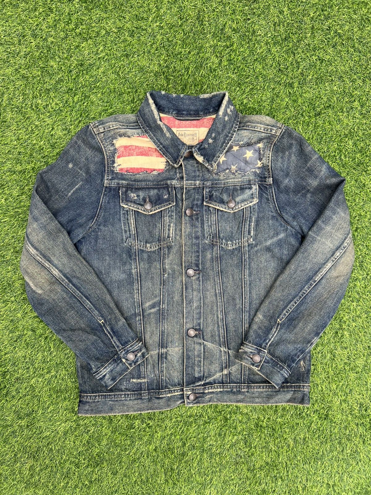 Polo Ralph Lauren Polo Ralph Lauren Distressed American 🇺🇸 Denim Trucker Jacket Size US M / EU 48-50 / 2 - 8 Thumbnail